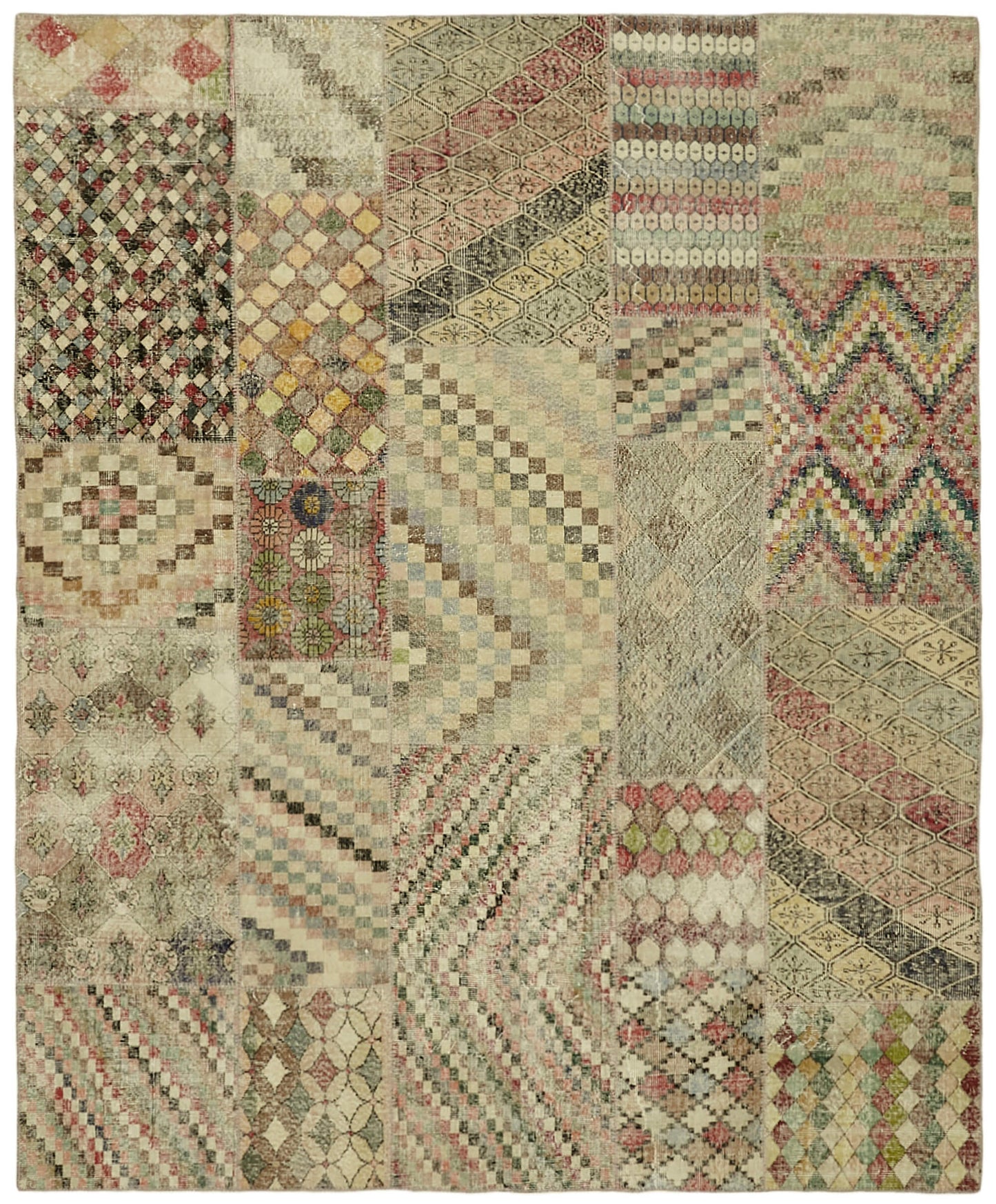 8x10 Beige Patchwork Rug - 43198