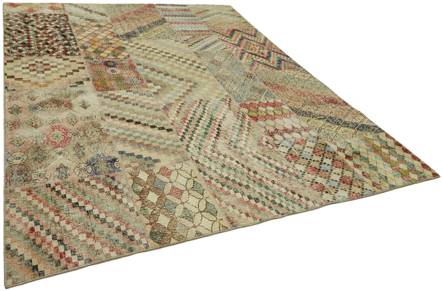 8x10 Beige Patchwork Rug - 43198