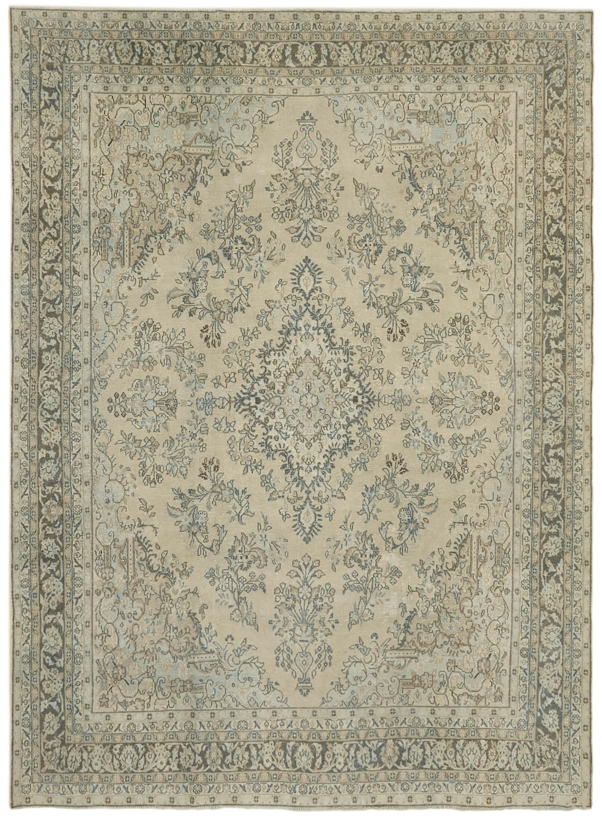 10x14 Beige Vintage Large Area Rug - 43339