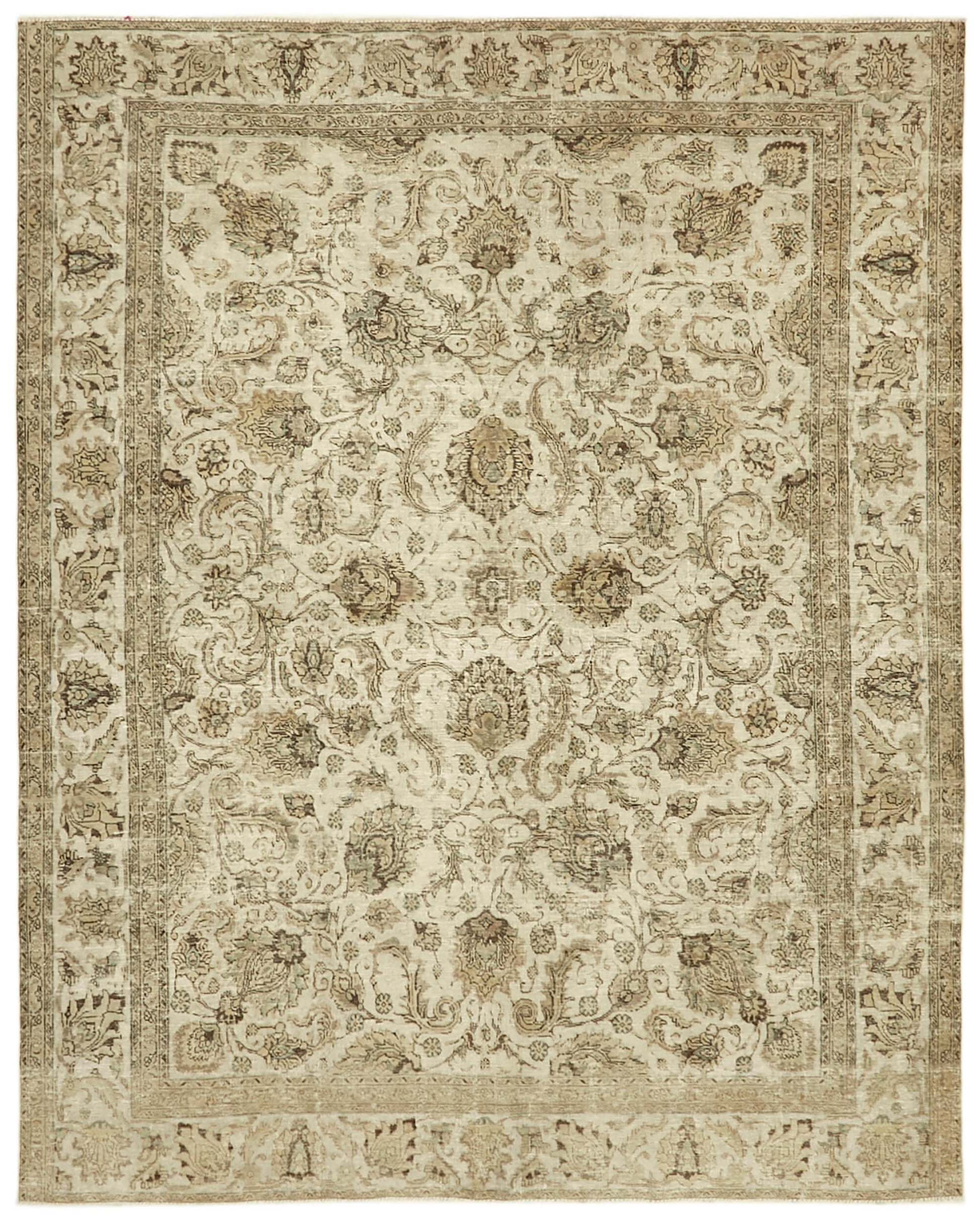 9x12 Beige Vintage Large Area Rug - 43342