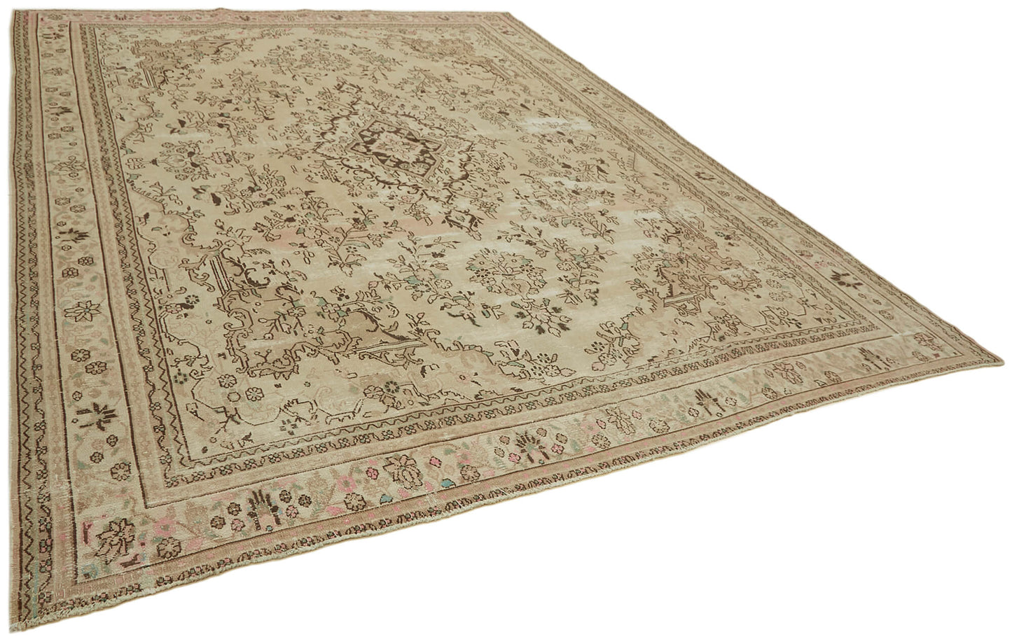 10x13 Beige Vintage Large Area Rug - 43343