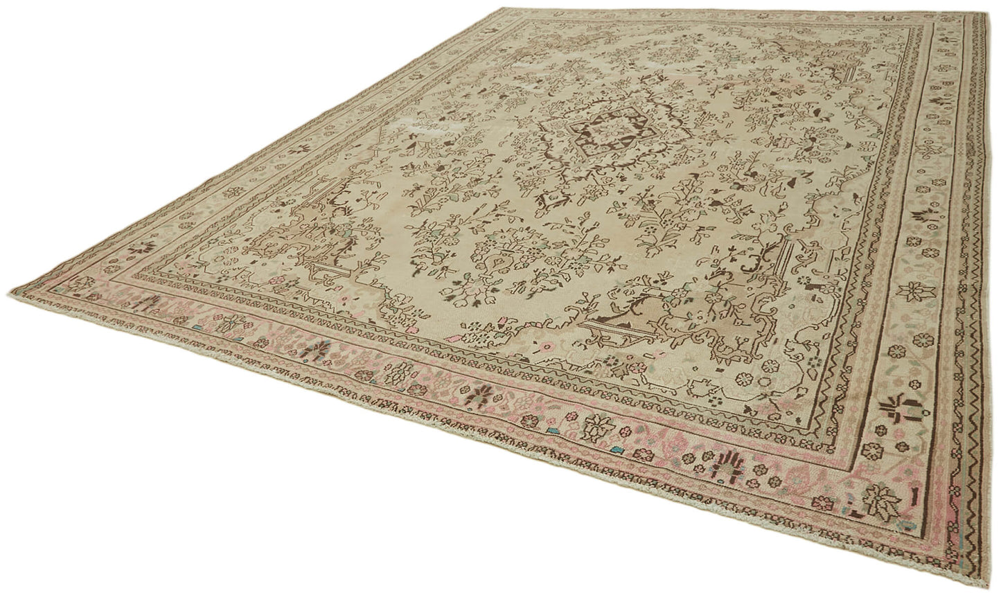 10x13 Beige Vintage Large Area Rug - 43343