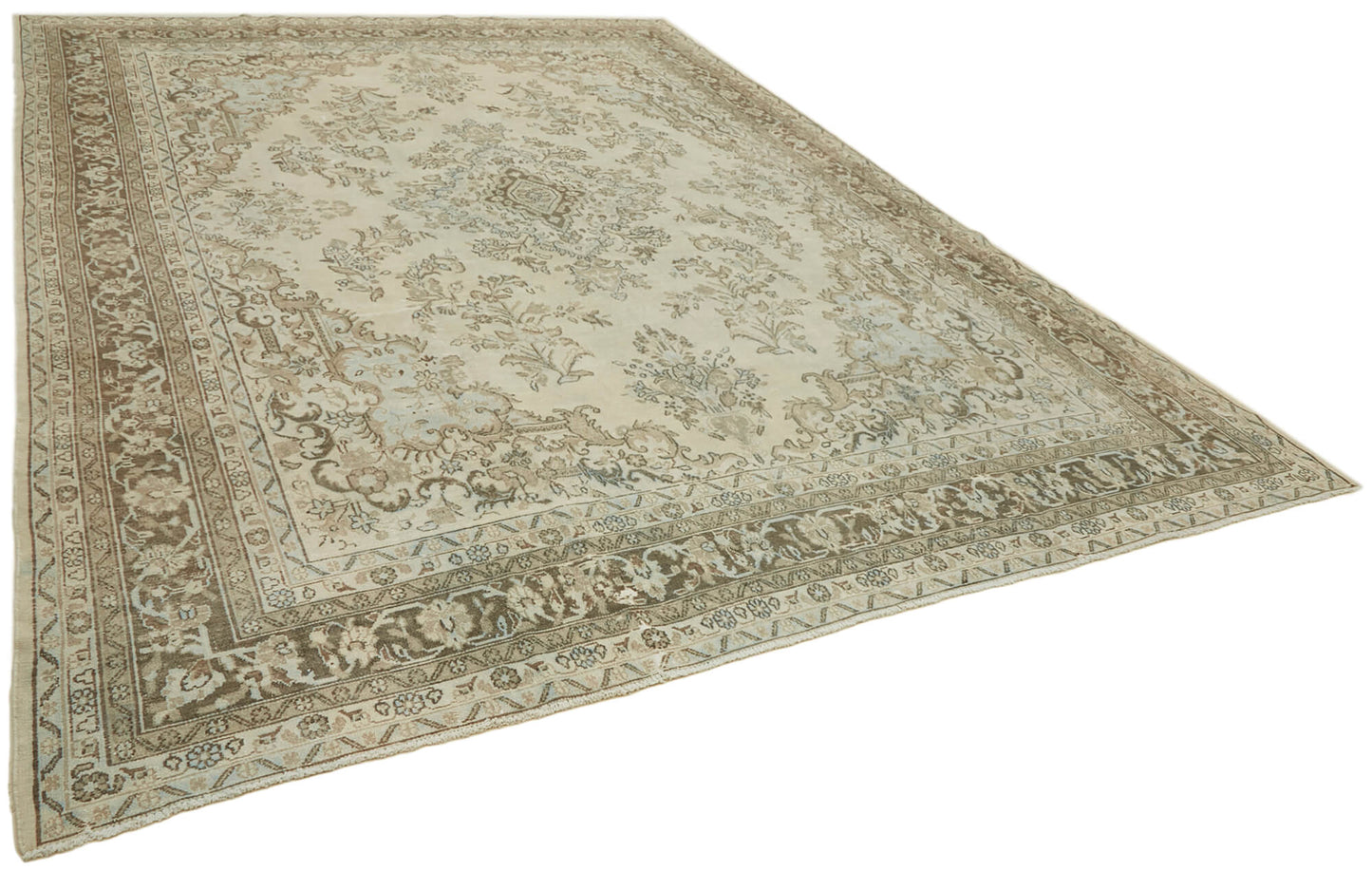 10x13 Beige Vintage Large Area Rug - 43344