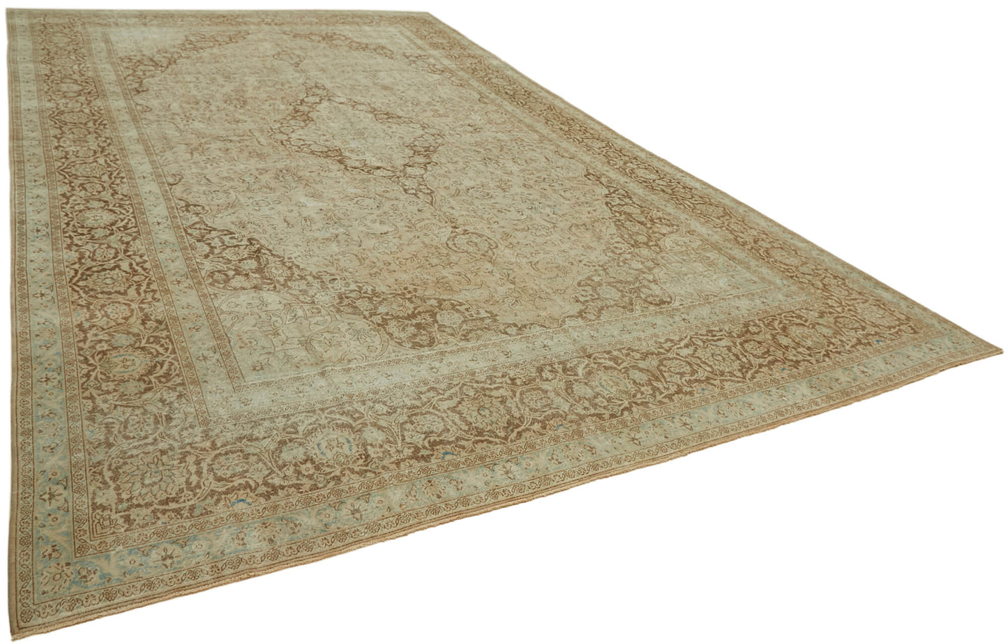 11x18 Beige Vintage Large Area Rug - 43351