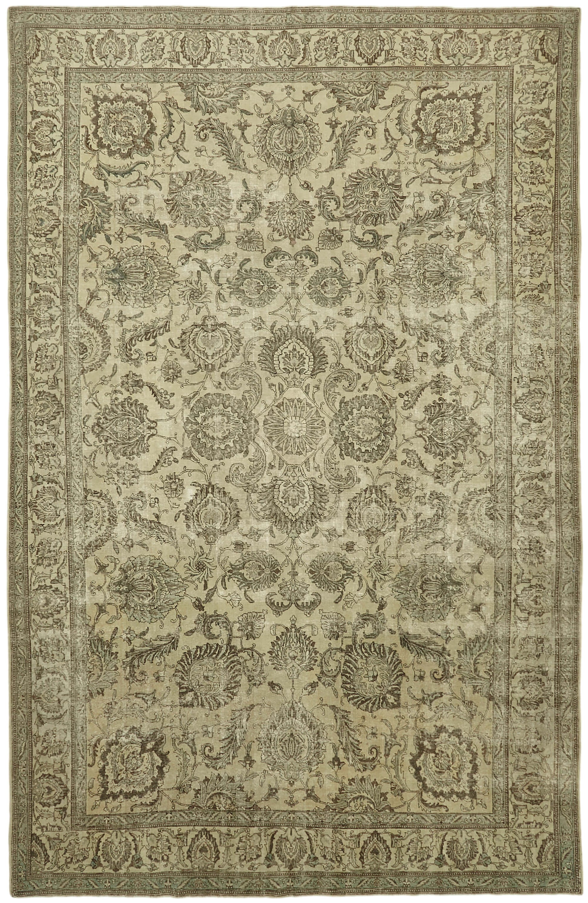 12x18 Beige Vintage Large Area Rug - 43355