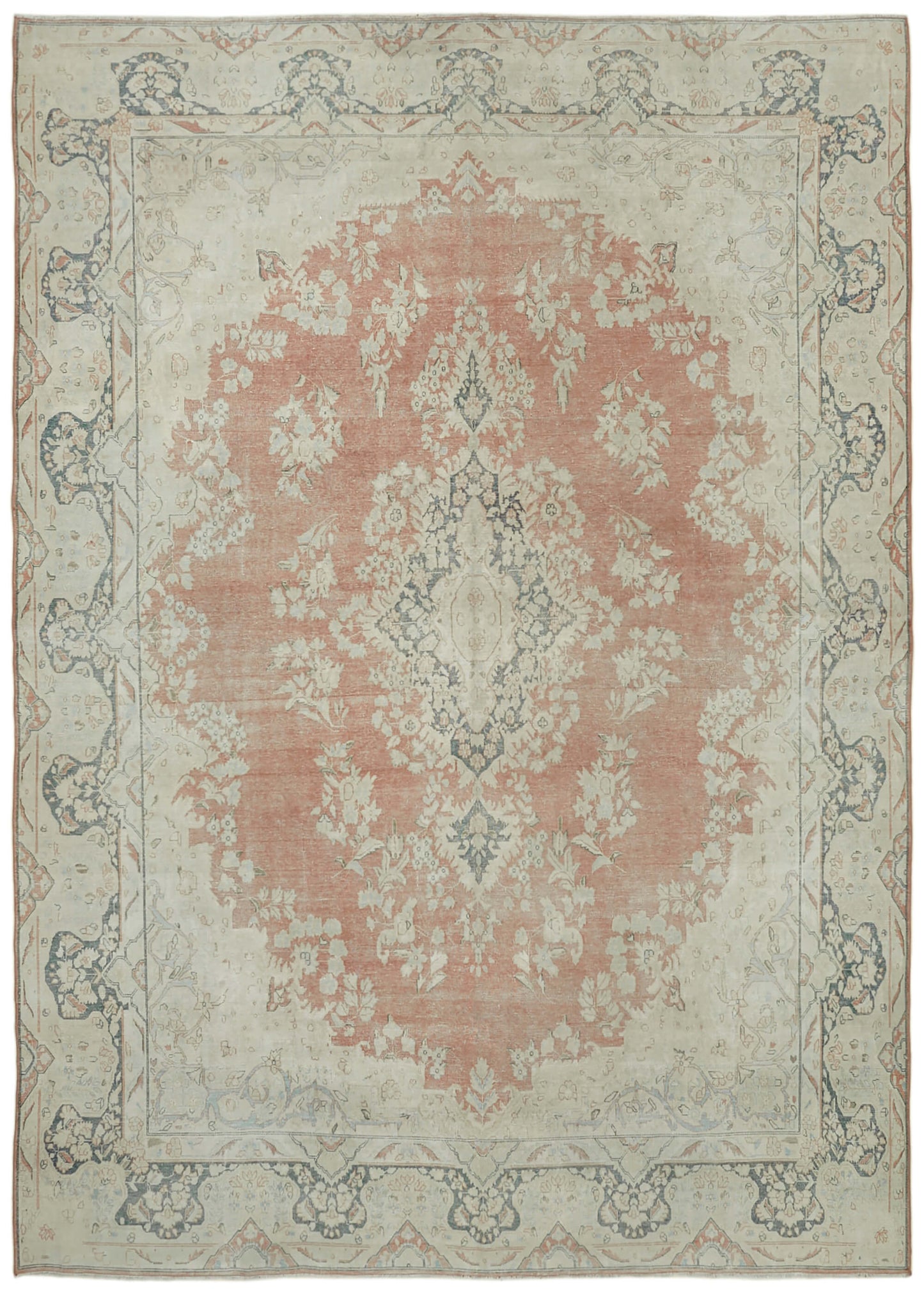 9x13 Beige Vintage Large Area Rug - 43356