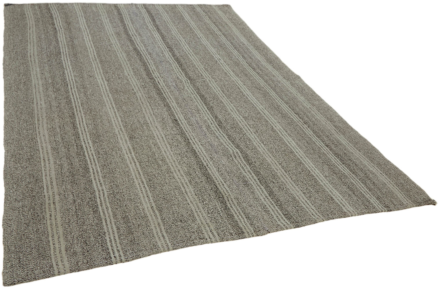 7x9 Grey Anatolian Kilim Rug - 43475