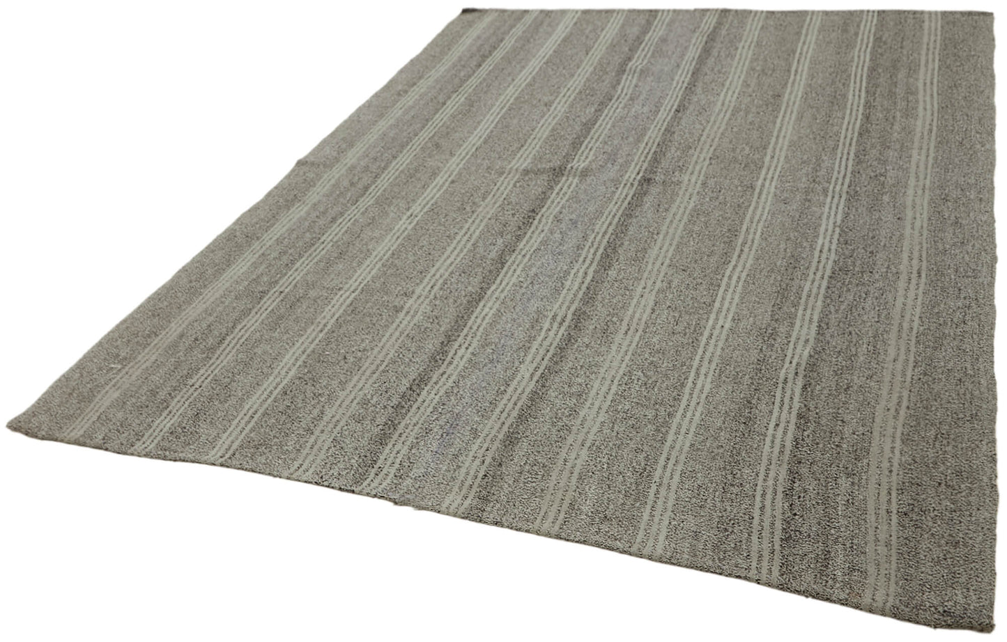 7x9 Grey Anatolian Kilim Rug - 43475