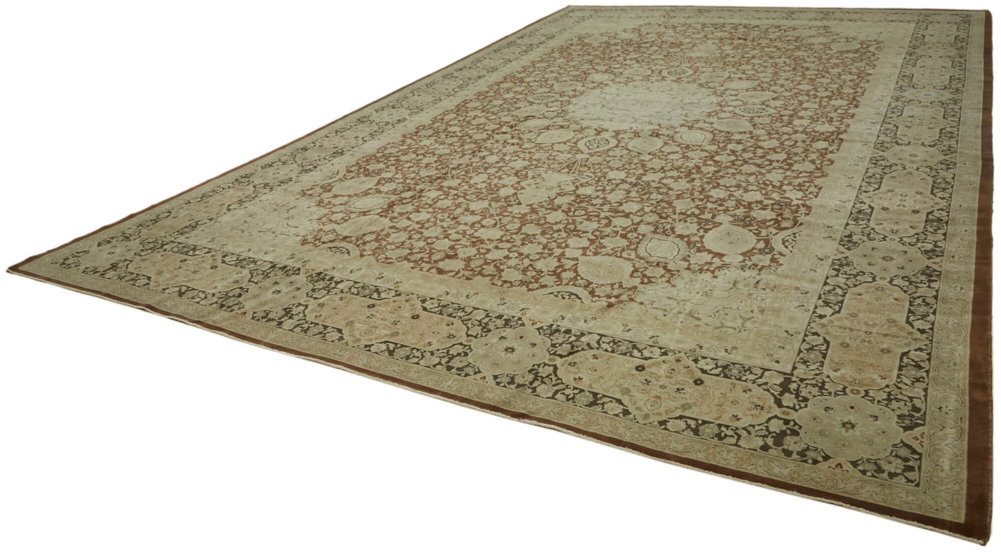 13x19 Beige Oushak Rug - 43505