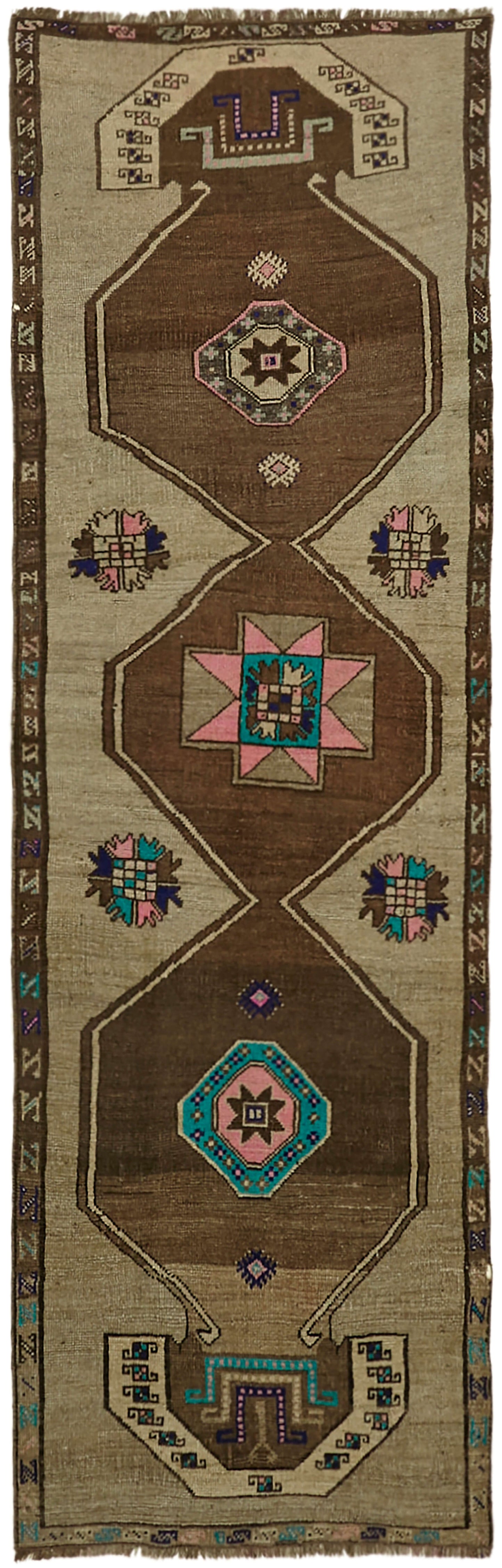 3x9 Brown Anatolian Runner Rug - 43655