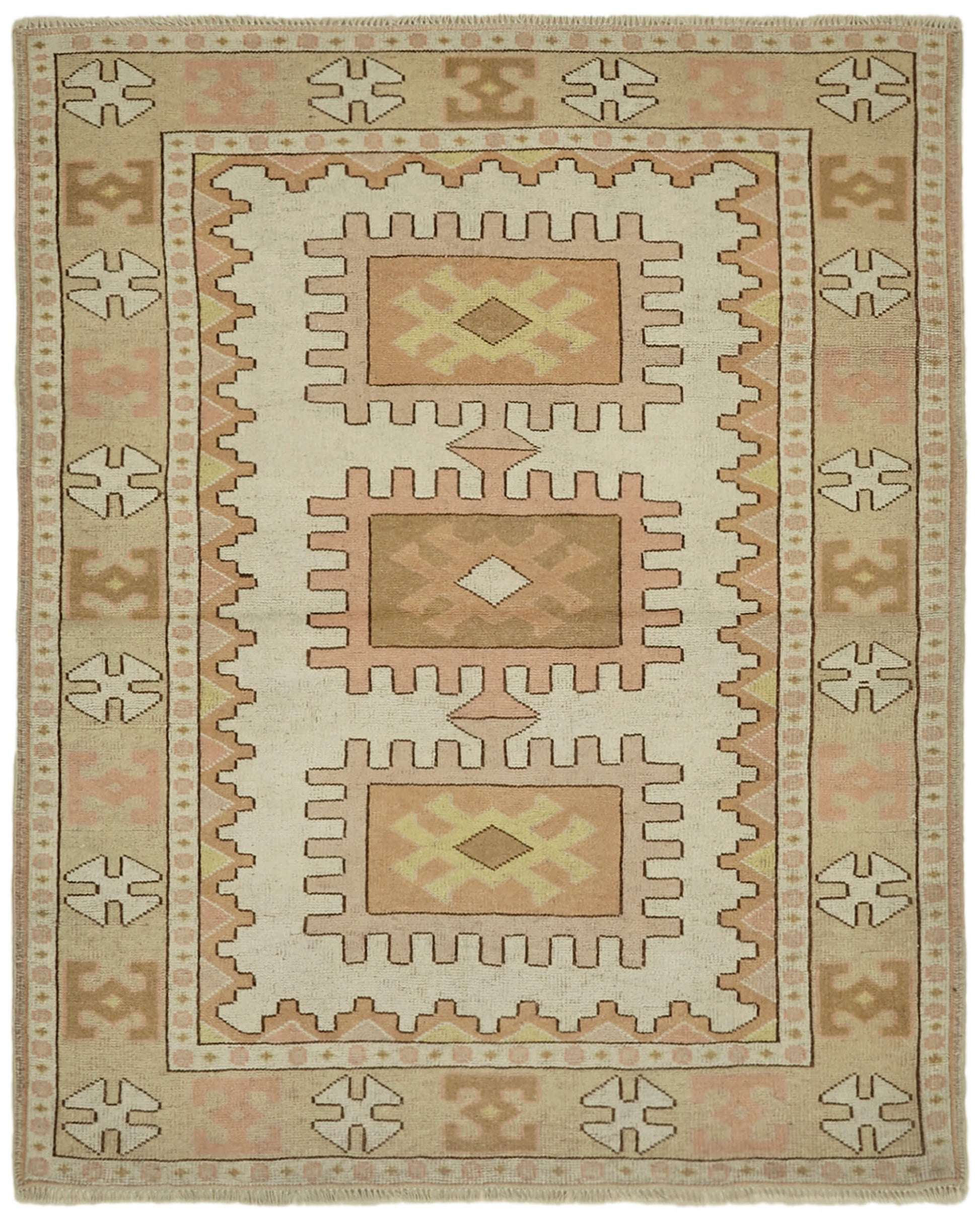 5x5 Beige Anatolian Rug - 43665