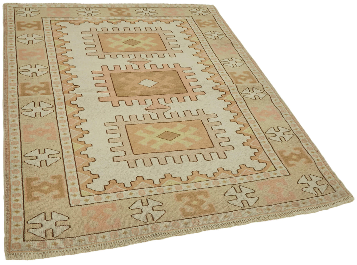 5x5 Beige Anatolian Rug - 43665