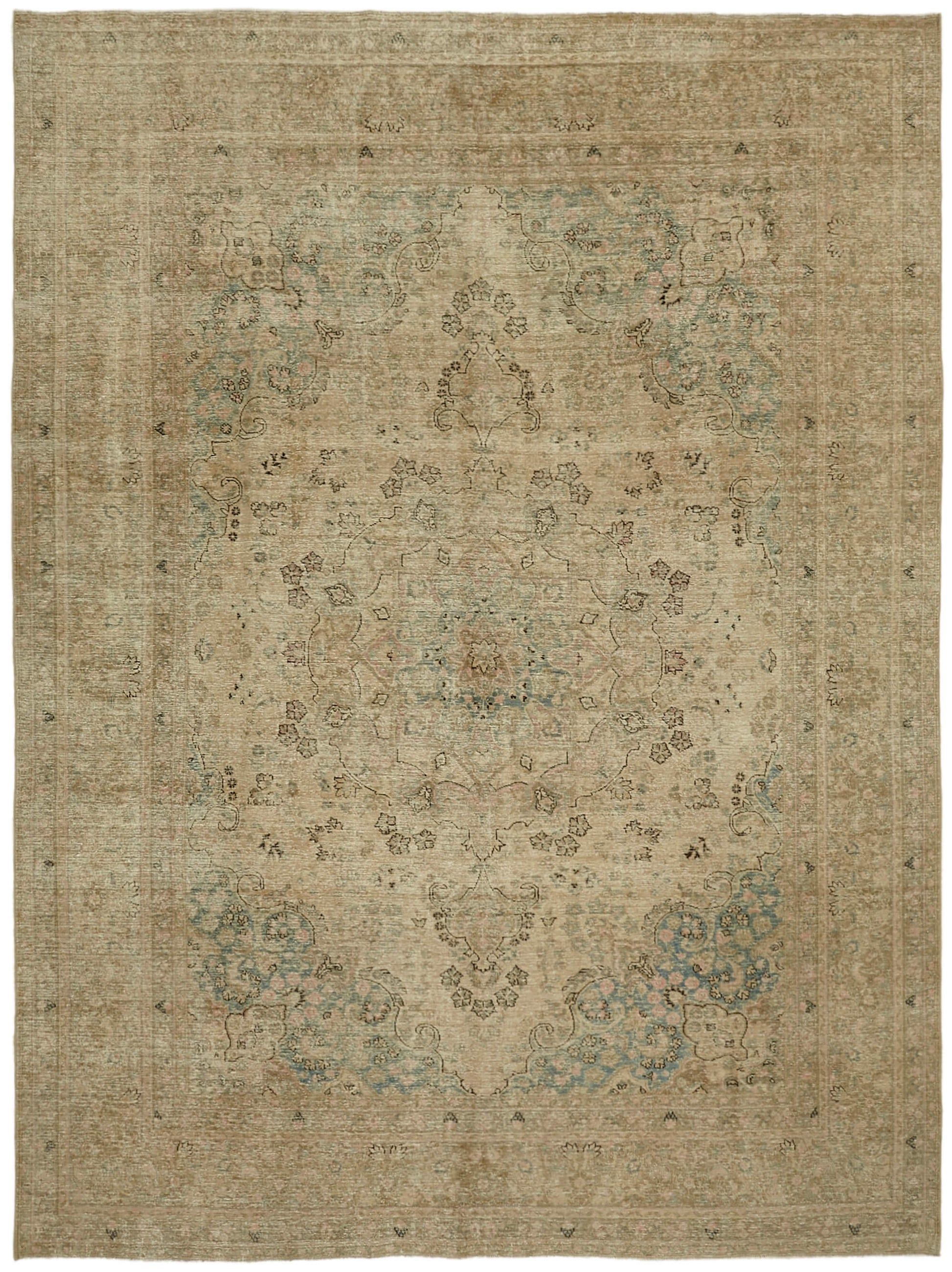 10x13 Beige Vintage Large Area Rug - 43942