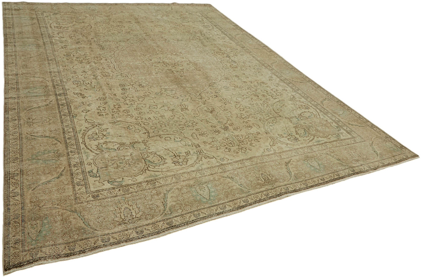 10x13 Beige Vintage Large Area Rug - 43944