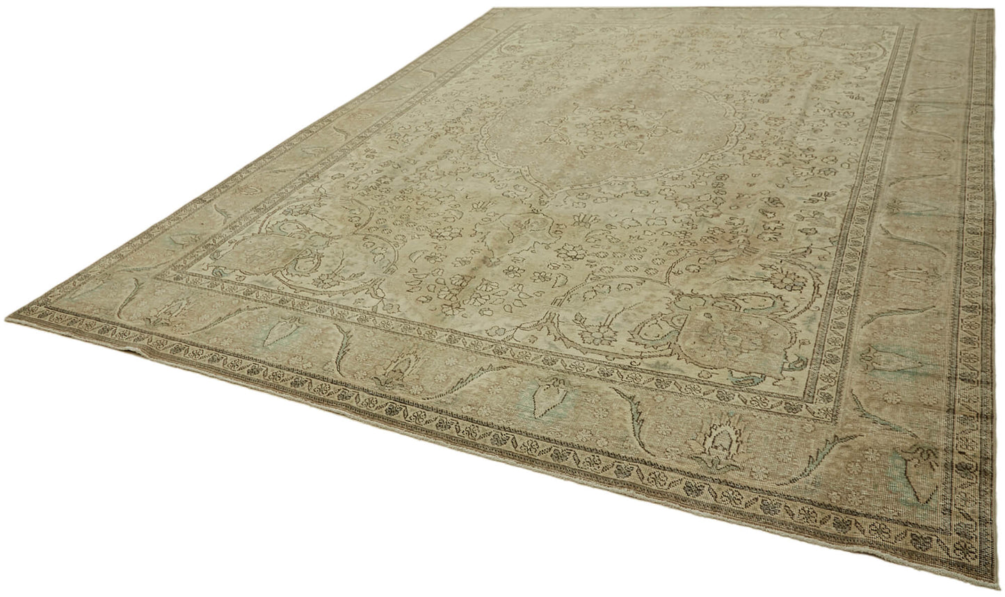 10x13 Beige Vintage Large Area Rug - 43944