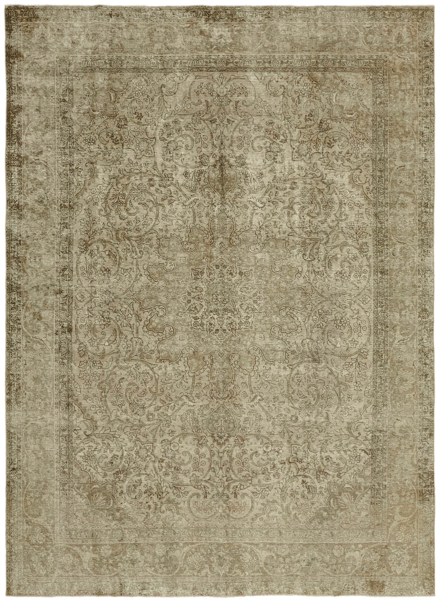 9x12 Beige Vintage Large Area Rug - 43945