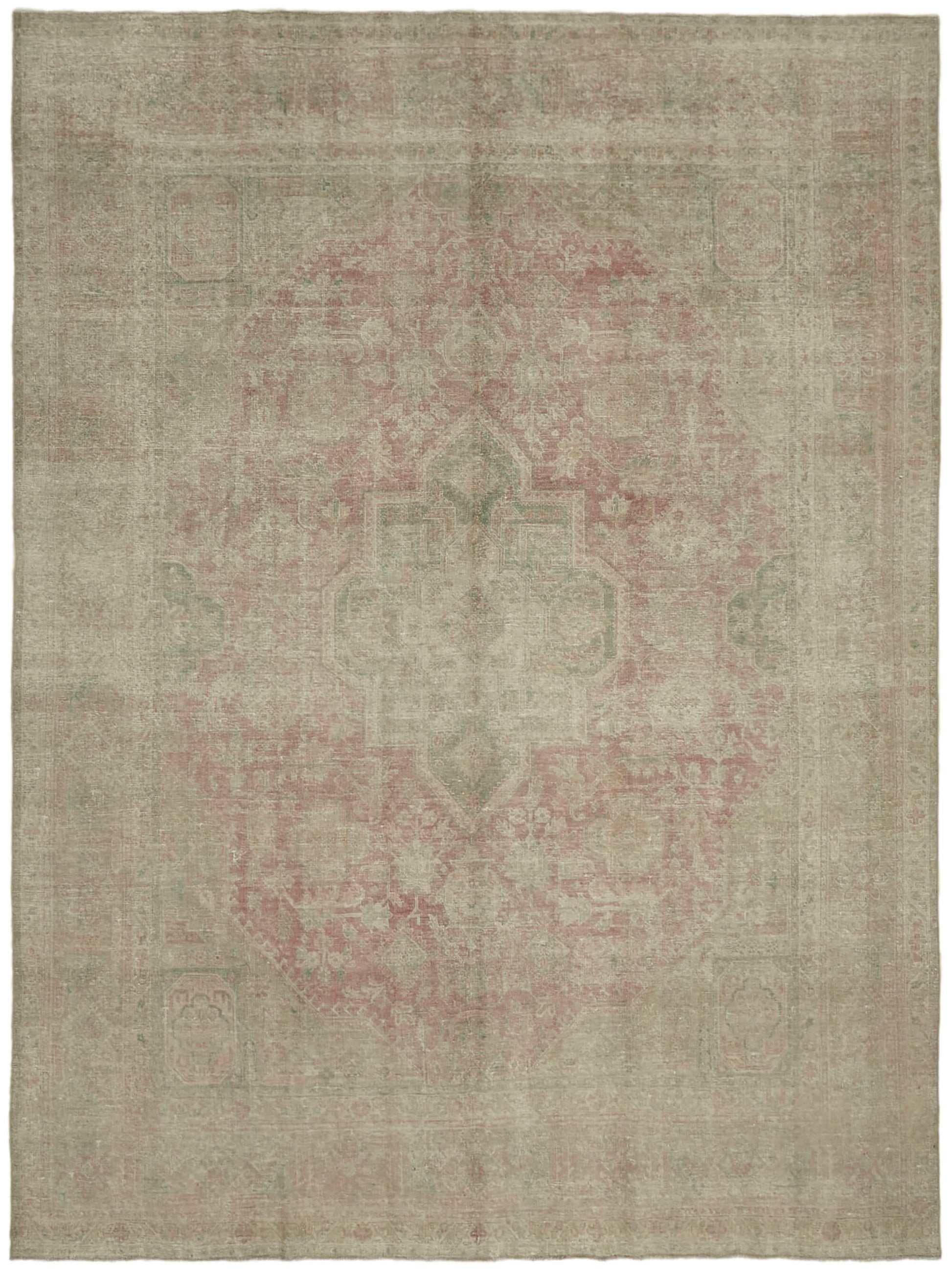 10x13 Beige Vintage Large Area Rug - 43950