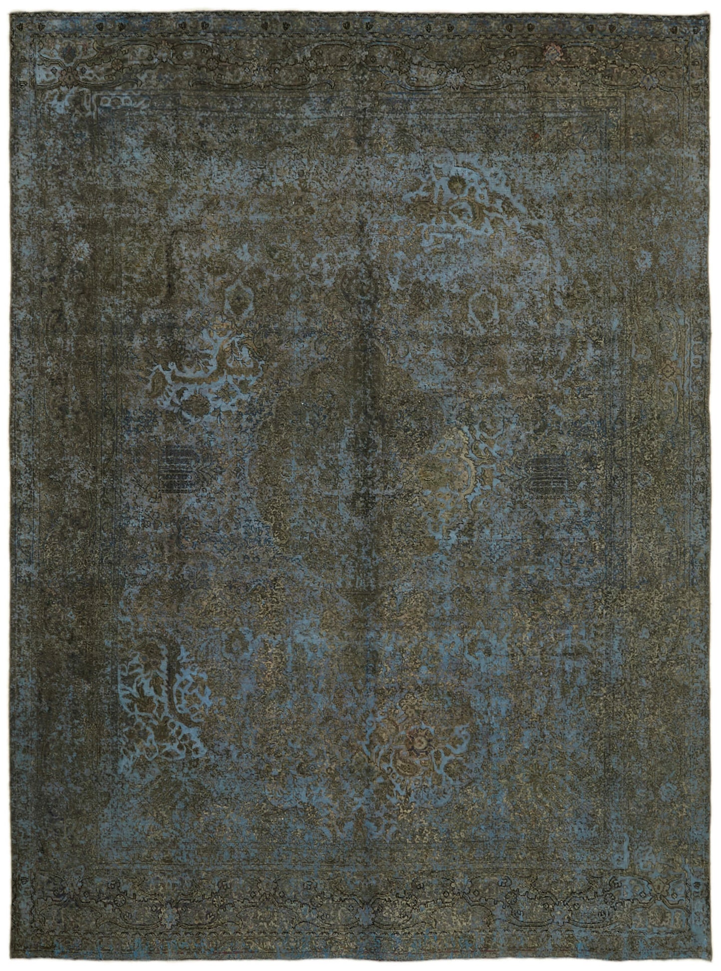 10x13 Blue Overdyed Large Area Rug - 43958