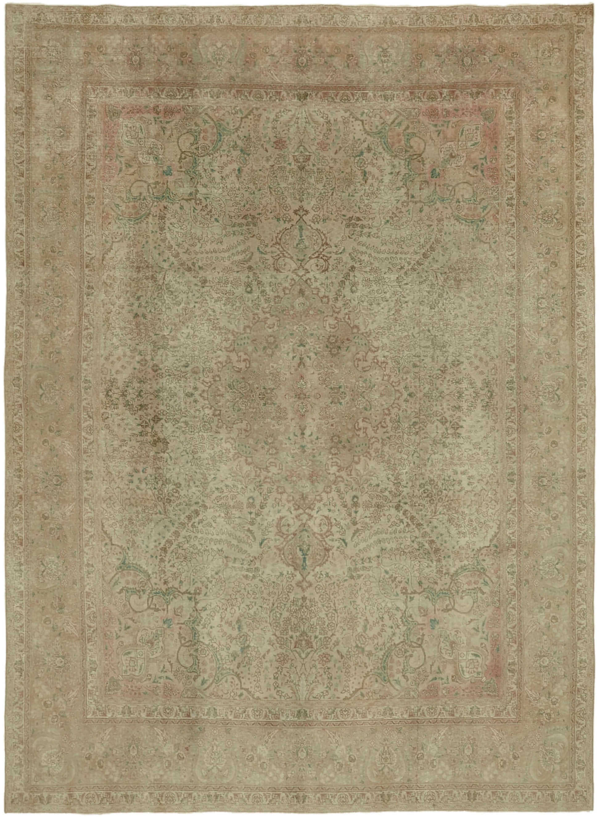 10x13 Beige Vintage Large Area Rug - 43973