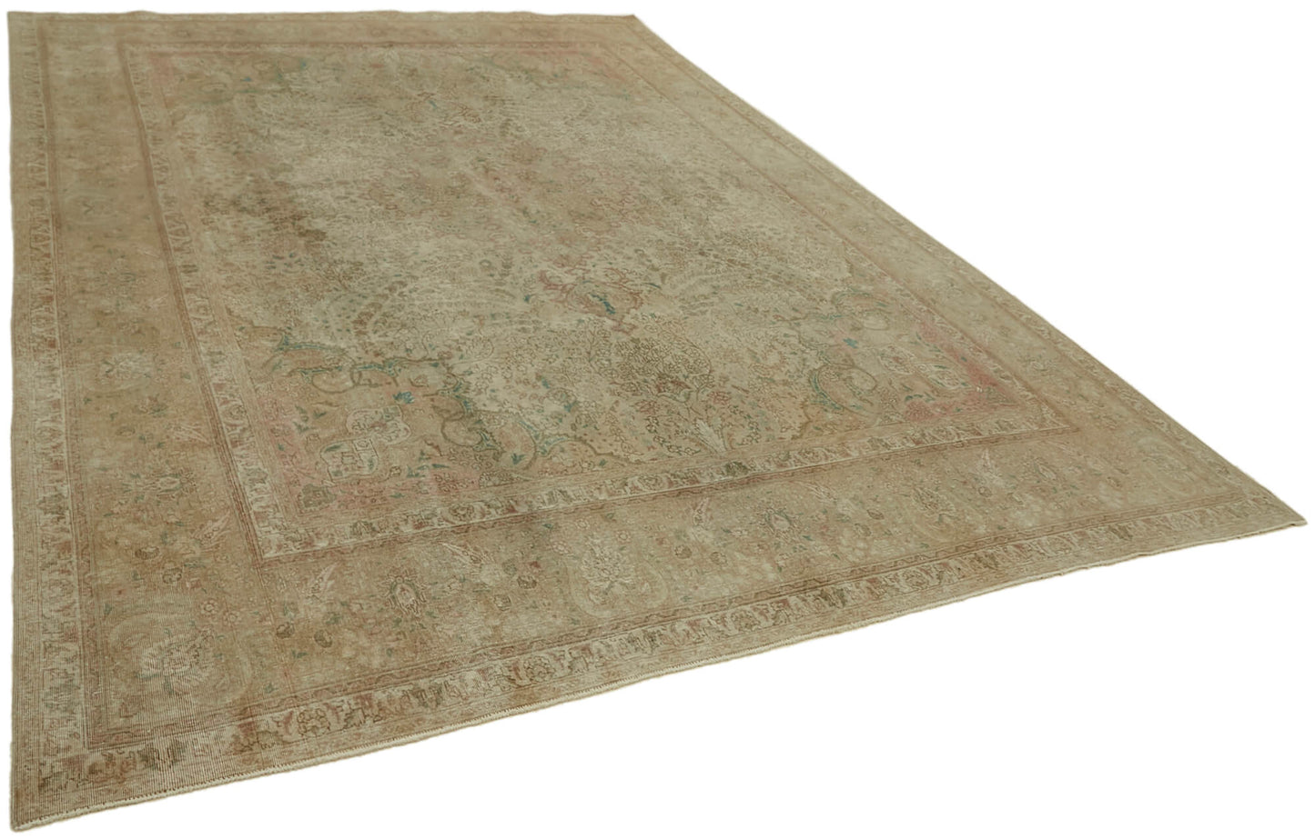 10x13 Beige Vintage Large Area Rug - 43973