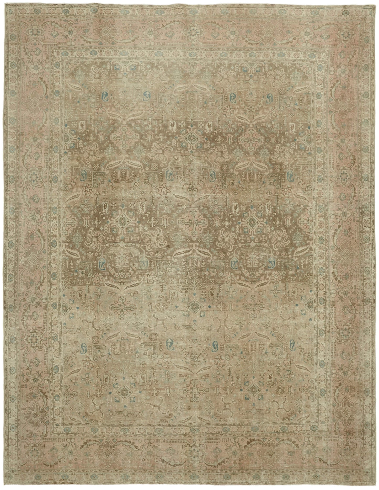 10x13 Beige Vintage Large Area Rug - 43979