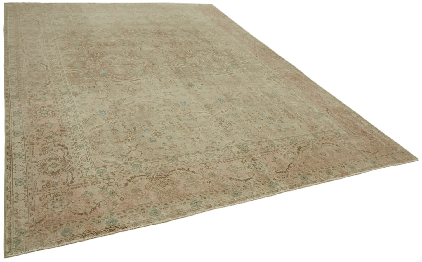 10x13 Beige Vintage Large Area Rug - 43979