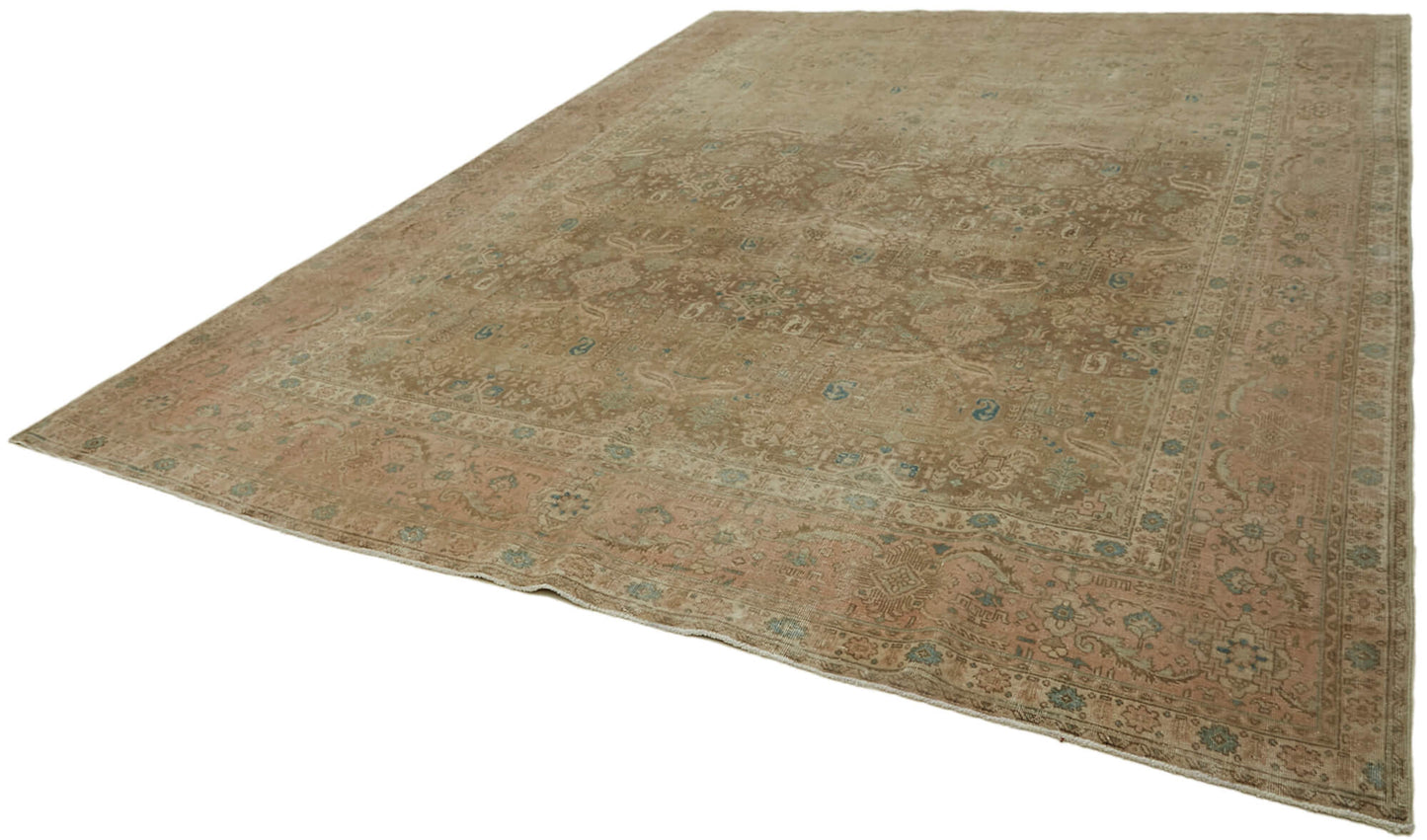 10x13 Beige Vintage Large Area Rug - 43979