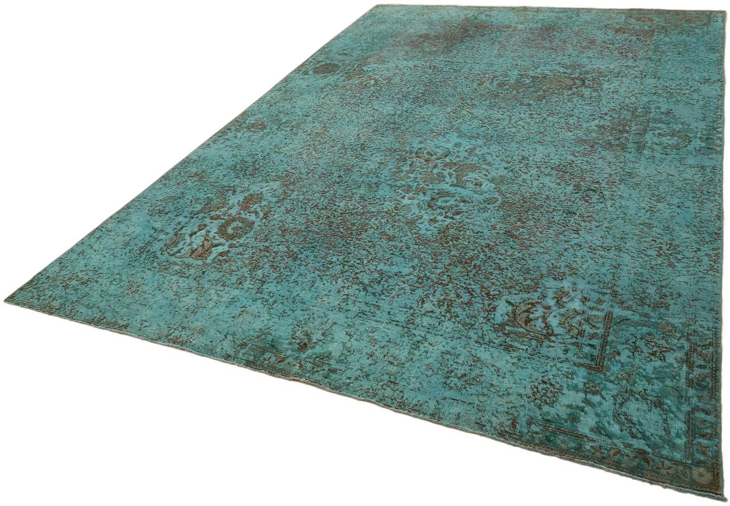 8x12 Turquoise Overdyed Large Area Rug - 43982