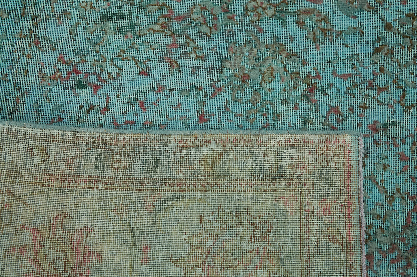 8x12 Turquoise Overdyed Large Area Rug - 43982