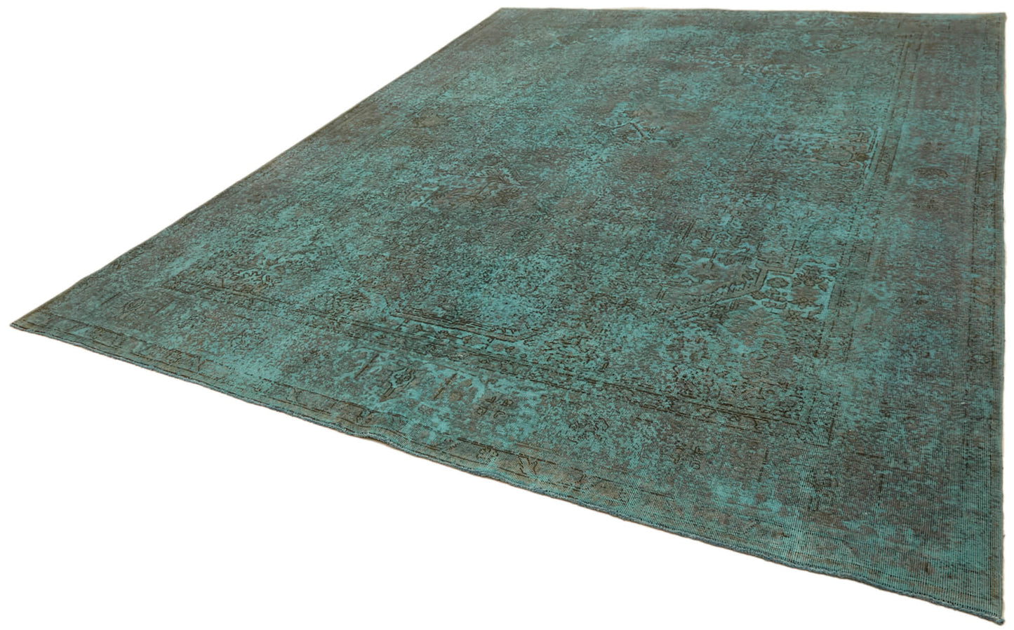 10x13 Turquoise Overdyed Large Area Rug - 43983