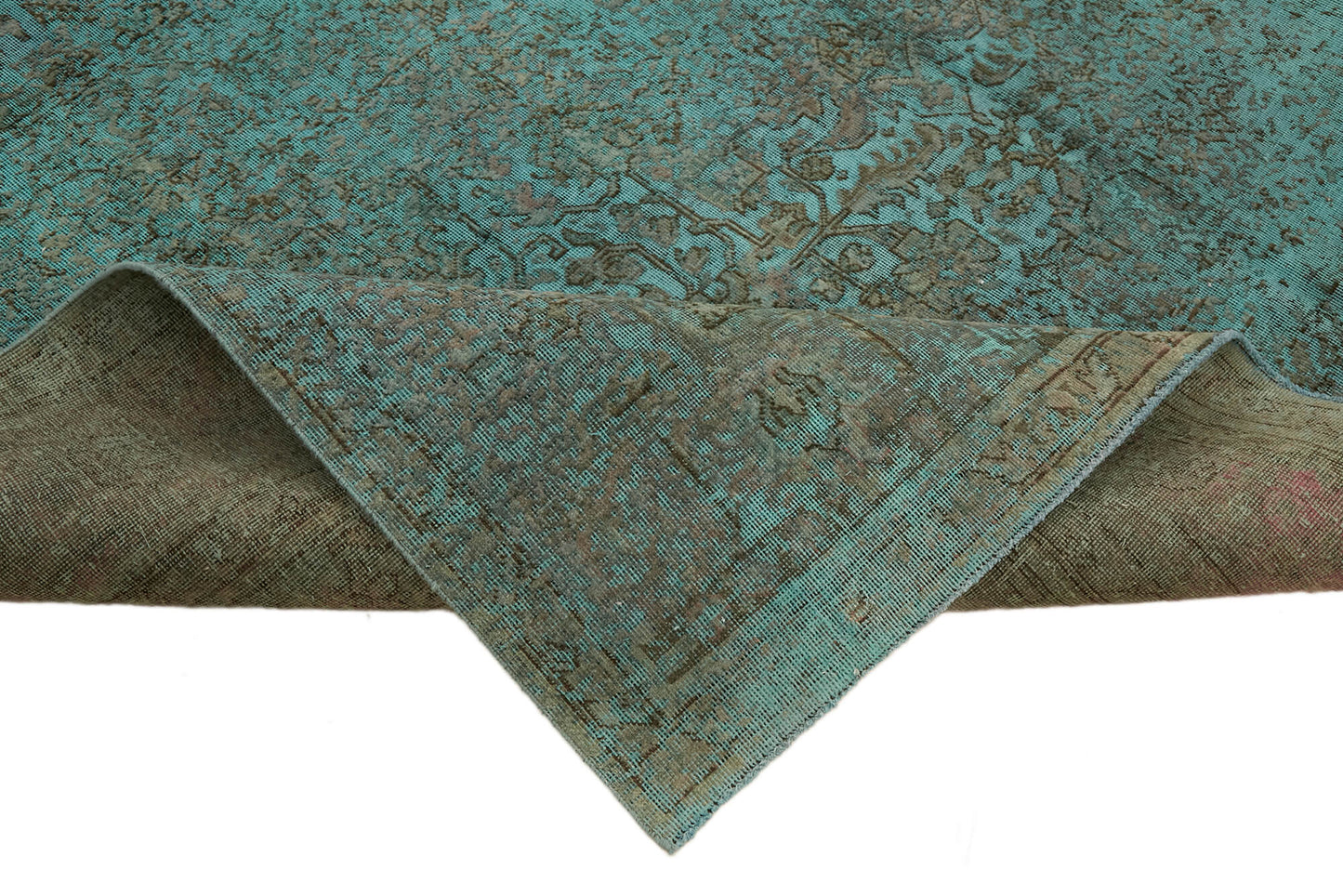 10x13 Turquoise Overdyed Large Area Rug - 43983