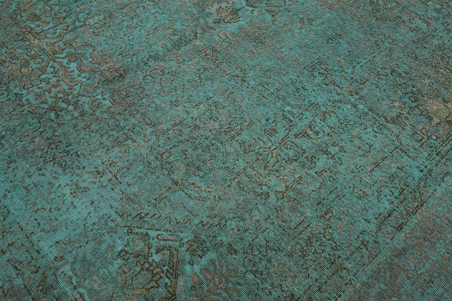 10x13 Turquoise Overdyed Large Area Rug - 43983