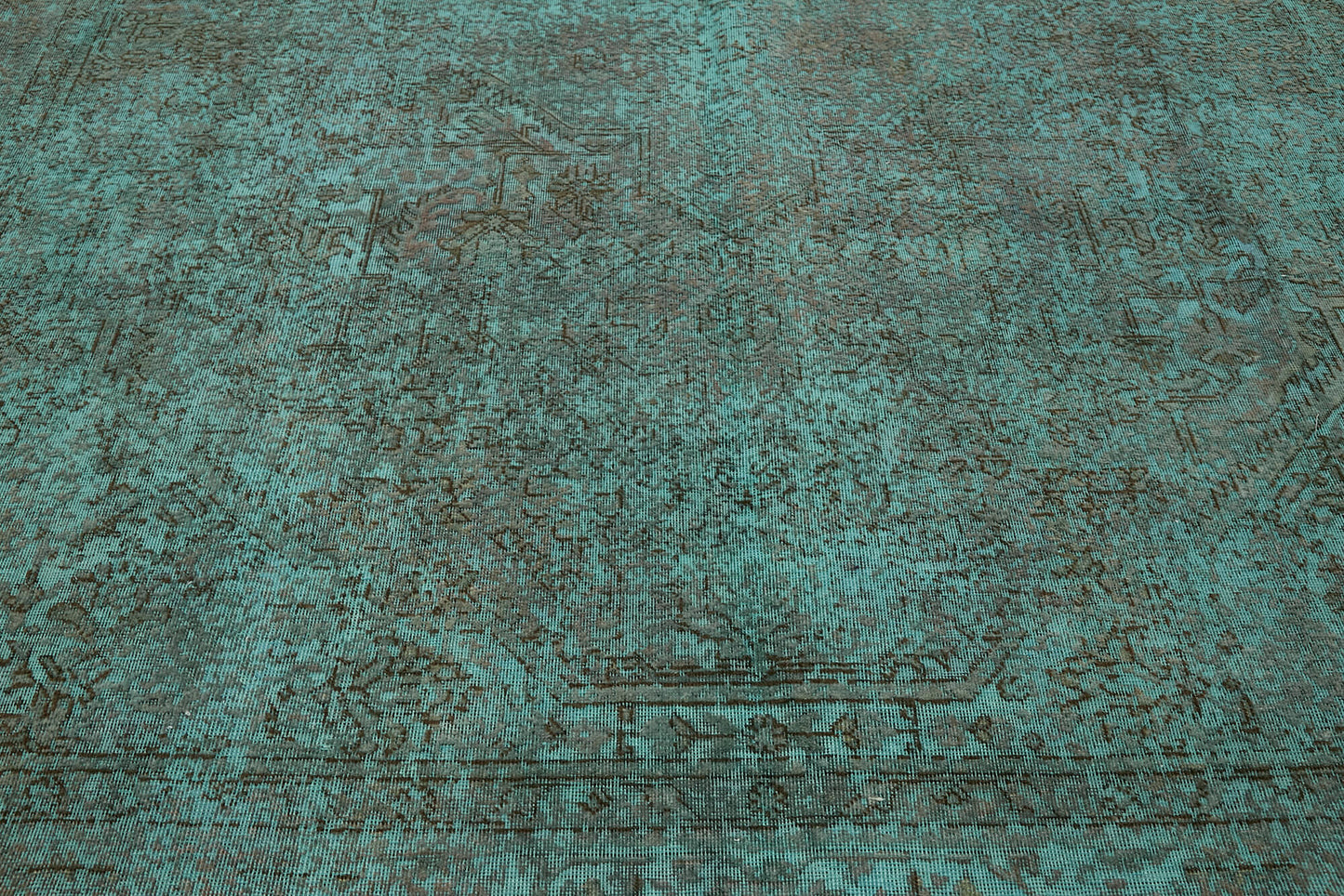 10x13 Turquoise Overdyed Large Area Rug - 43983