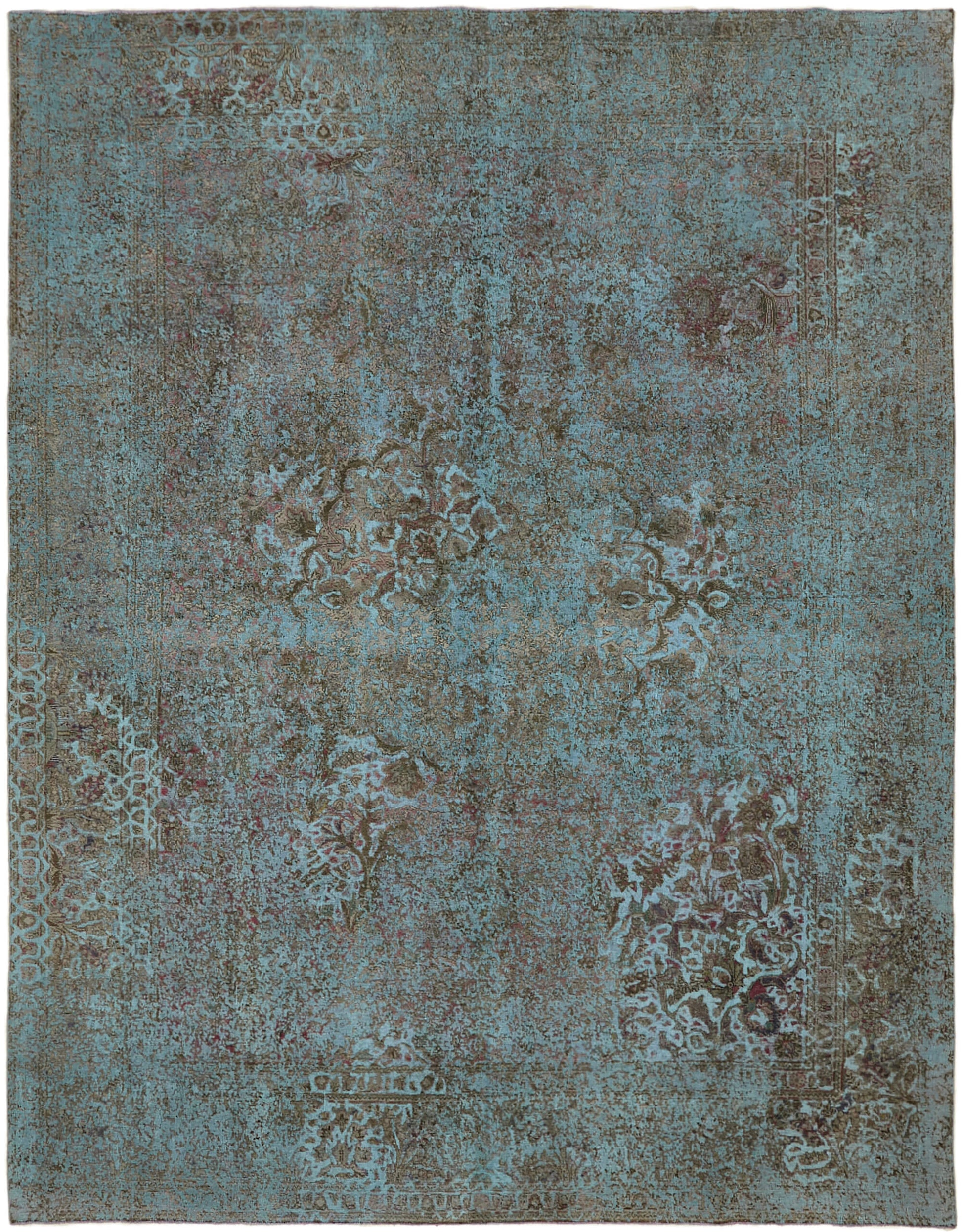 10x12 Blue Overdyed Large Area Rug - 43986