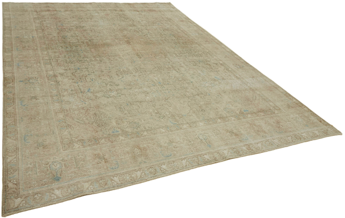 10x13 Beige Vintage Large Area Rug - 43987