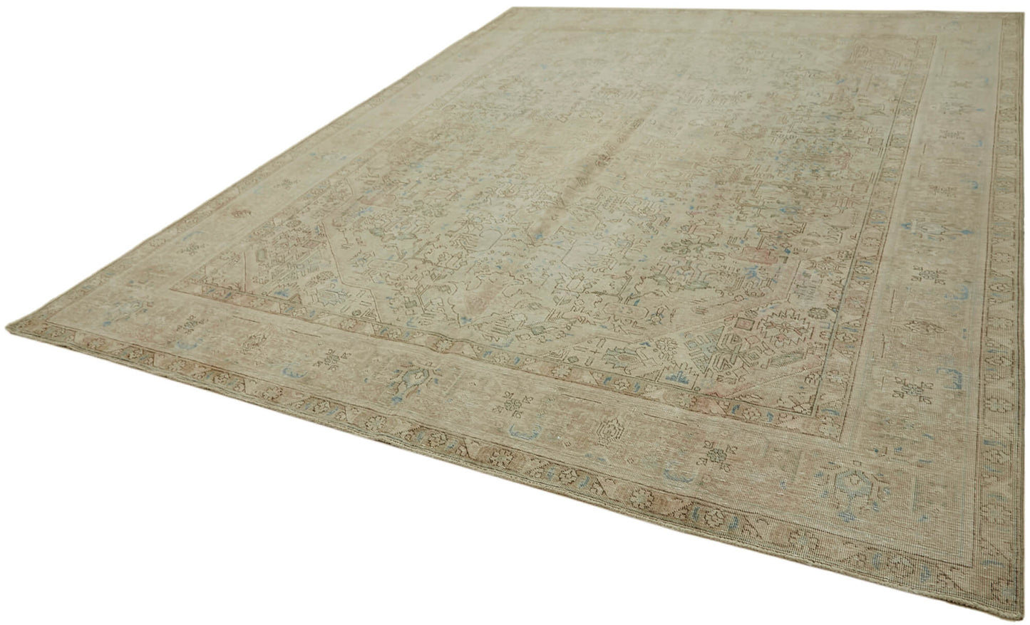 10x13 Beige Vintage Large Area Rug - 43987