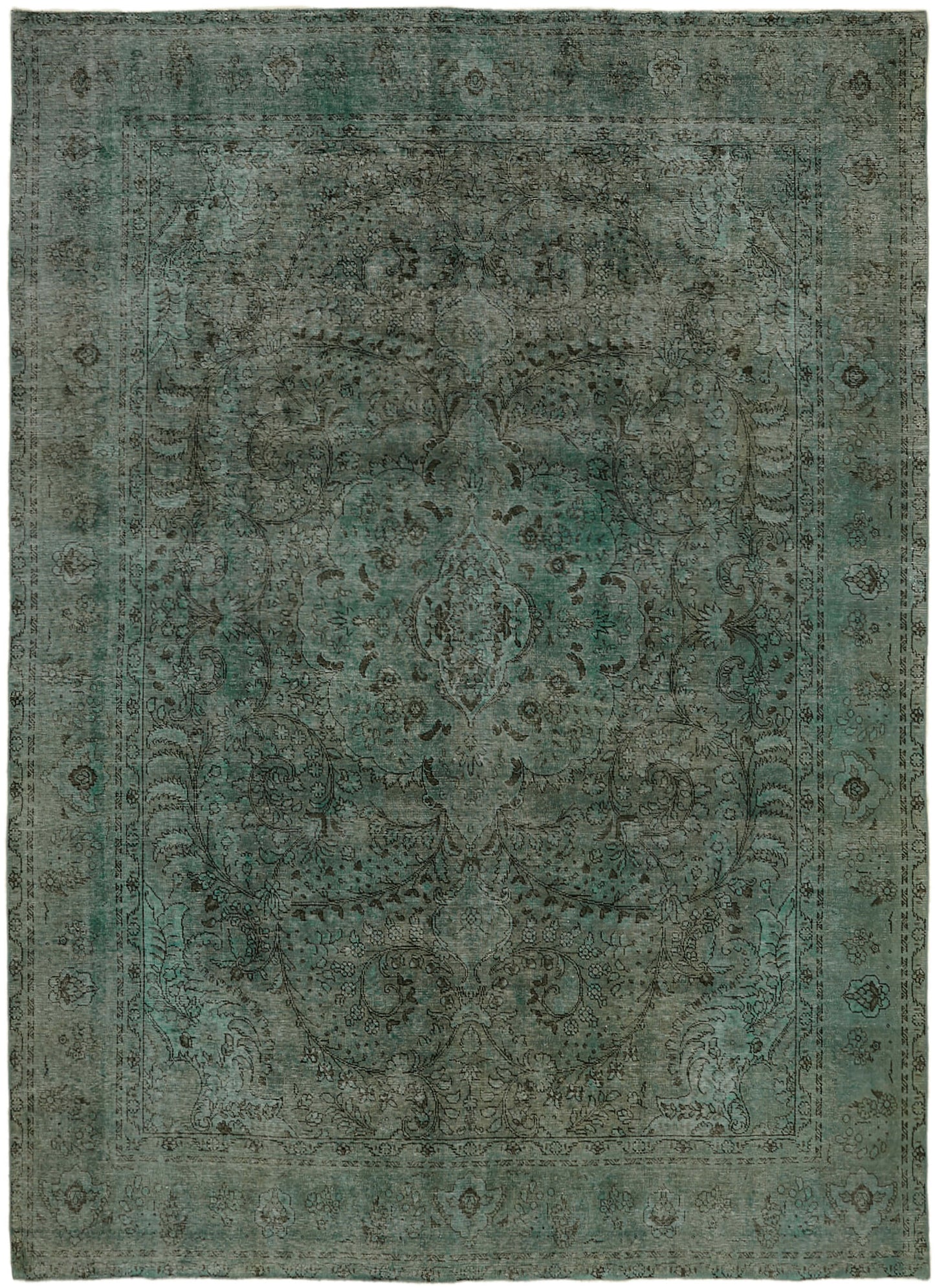 10x13 Turquoise Overdyed Large Area Rug - 43997