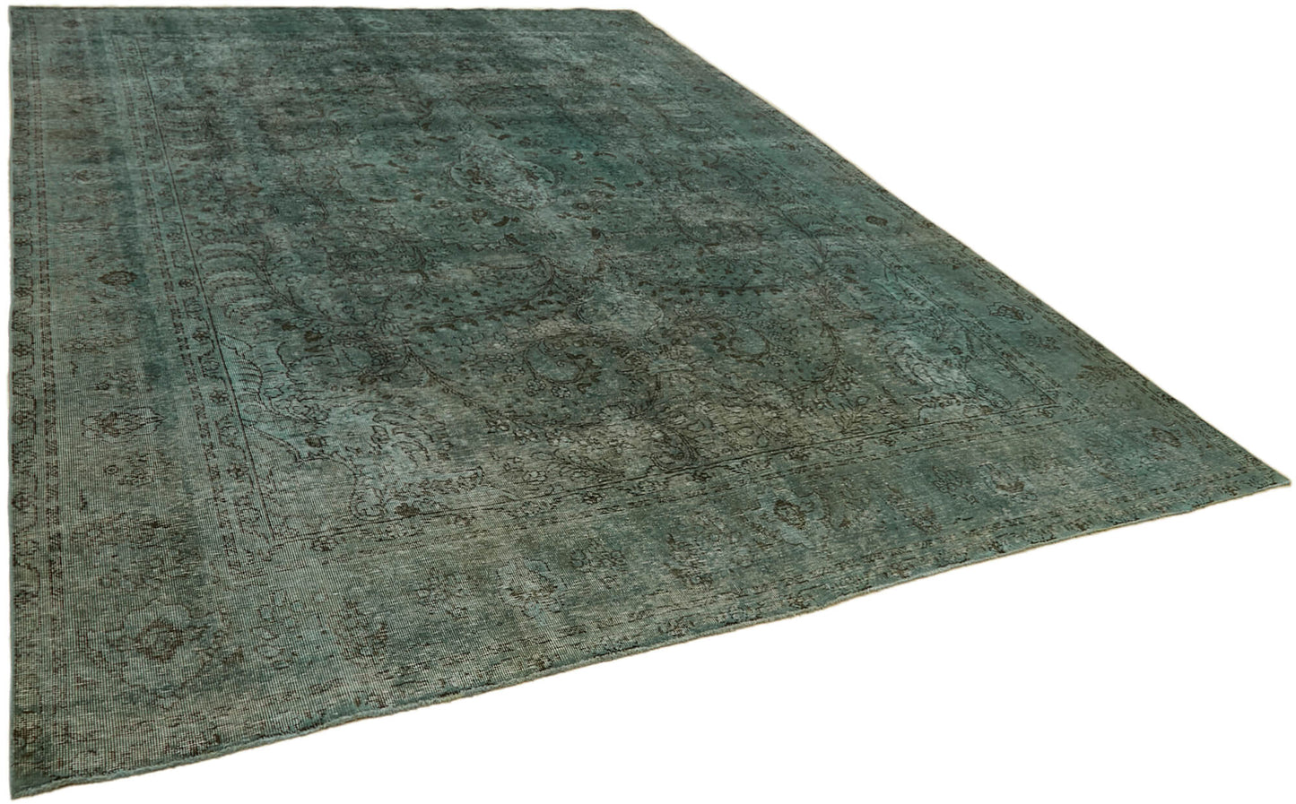 10x13 Turquoise Overdyed Large Area Rug - 43997