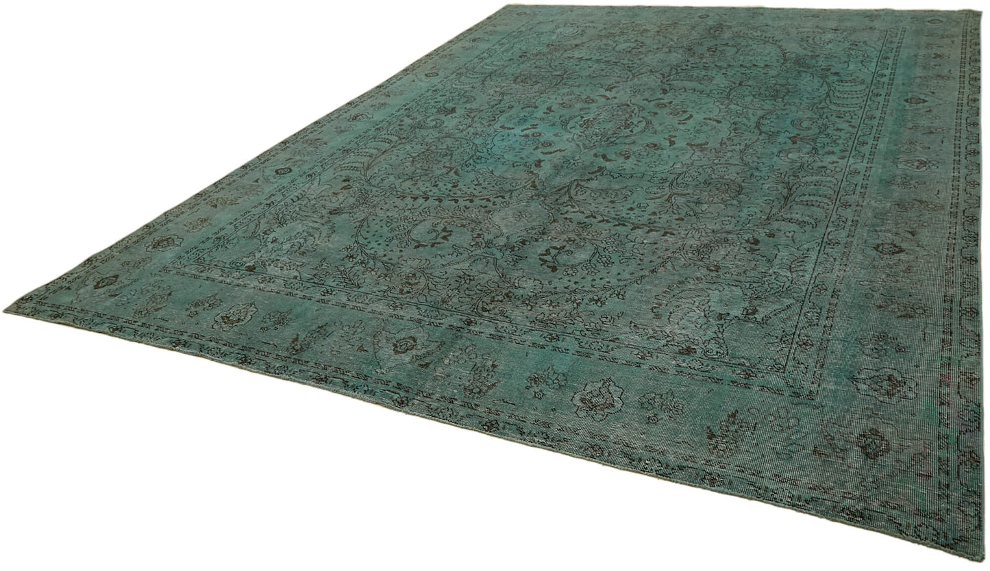 10x13 Turquoise Overdyed Large Area Rug - 43997