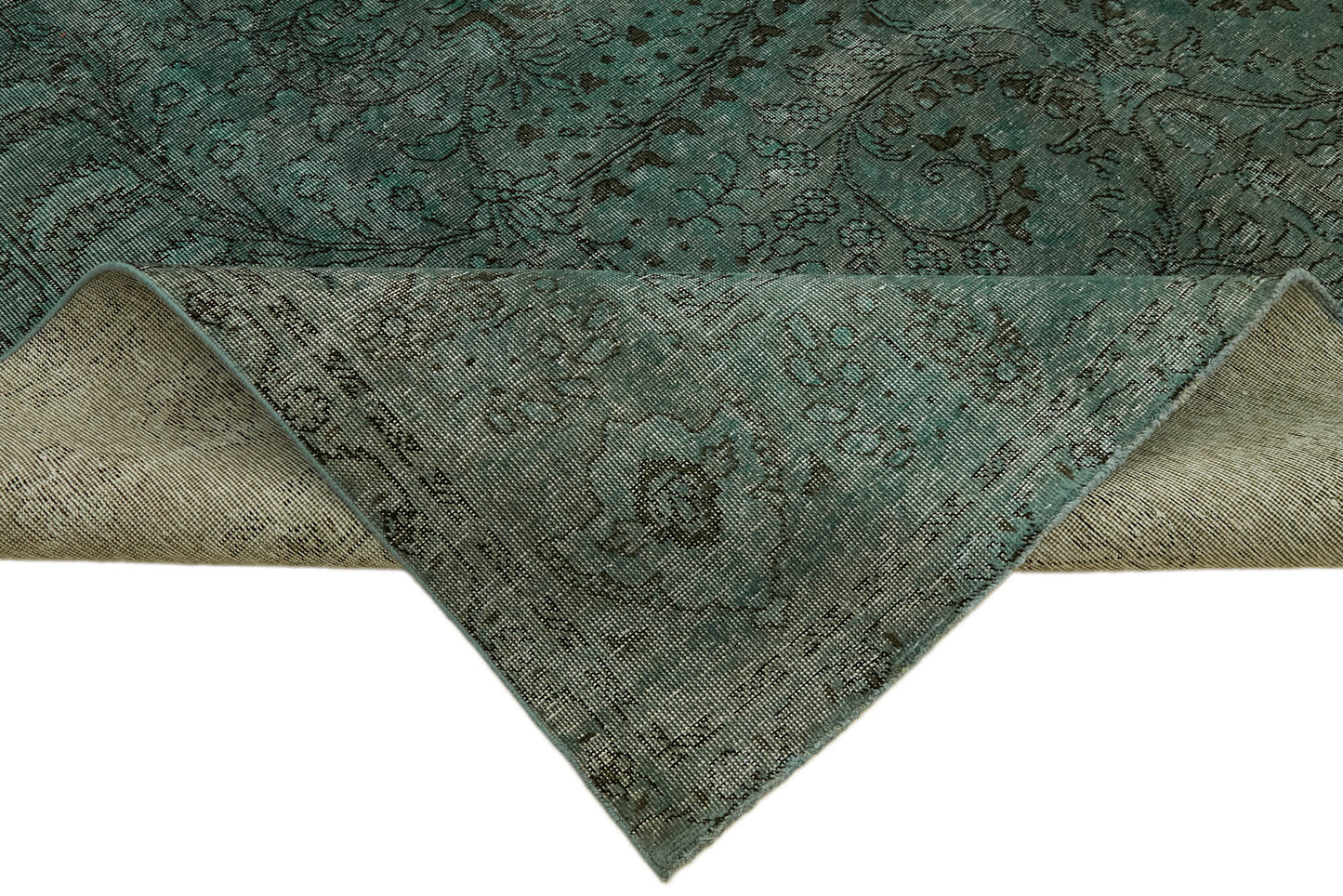 10x13 Turquoise Overdyed Large Area Rug - 43997