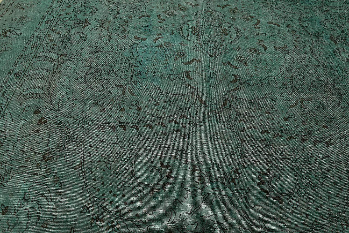 10x13 Turquoise Overdyed Large Area Rug - 43997