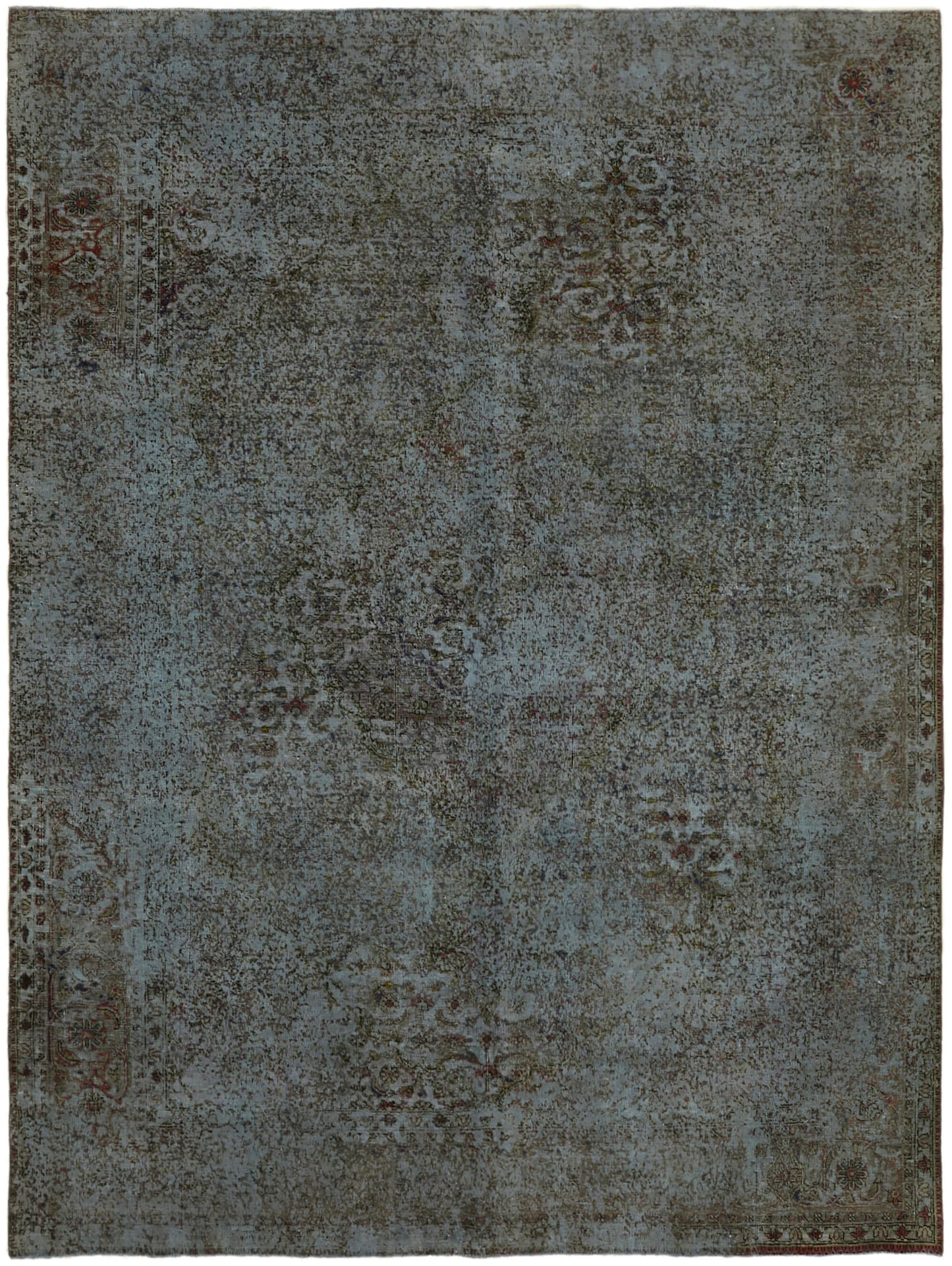 10x12 Grey Overdyed Large Area Rug - 43999