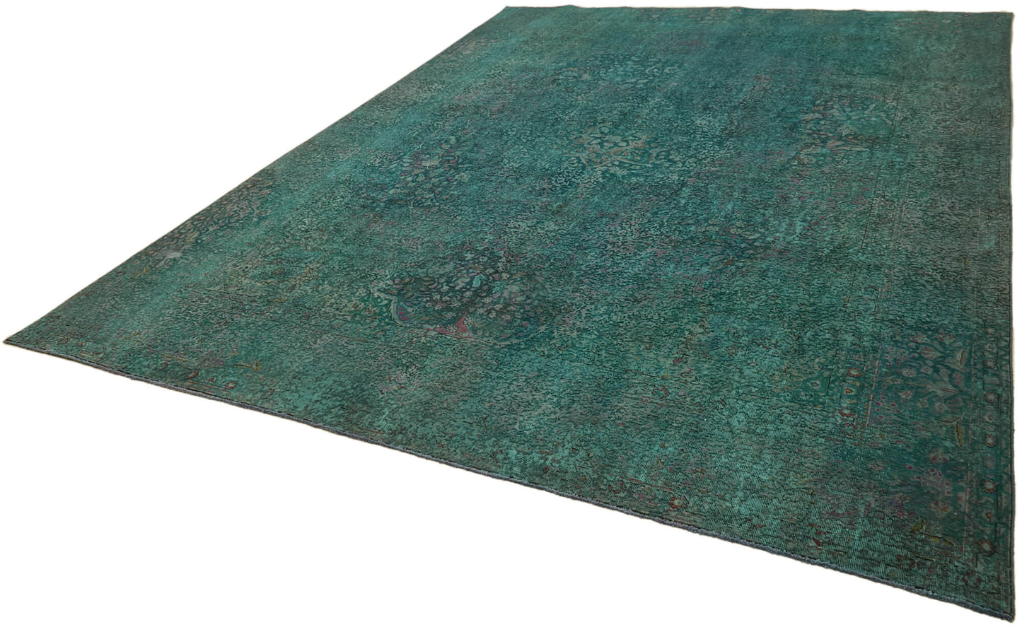 10x13 Turquoise Overdyed Large Area Rug - 44000