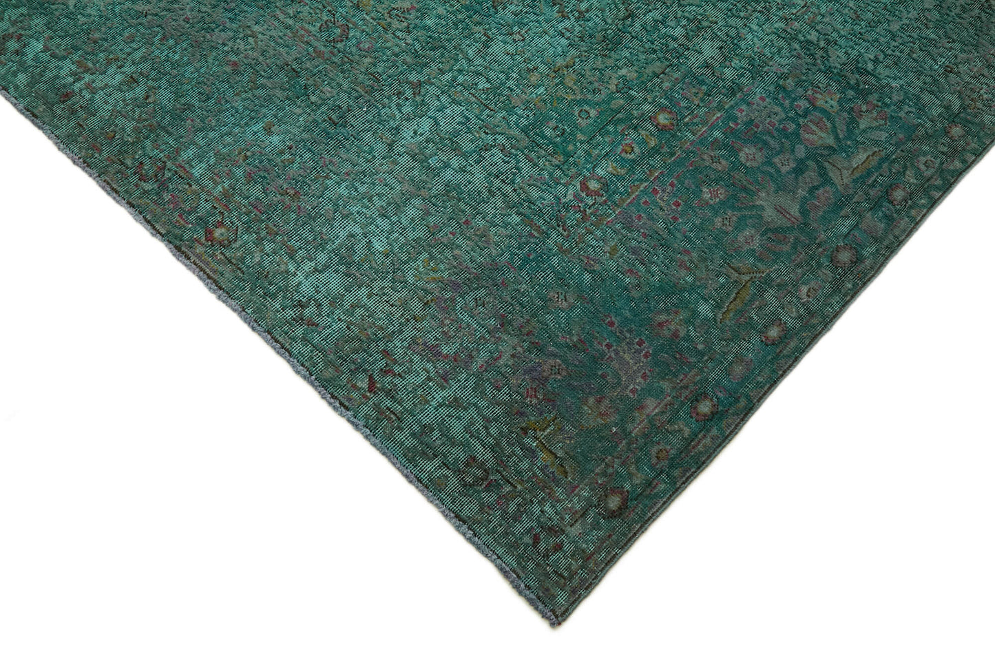 10x13 Turquoise Overdyed Large Area Rug - 44000