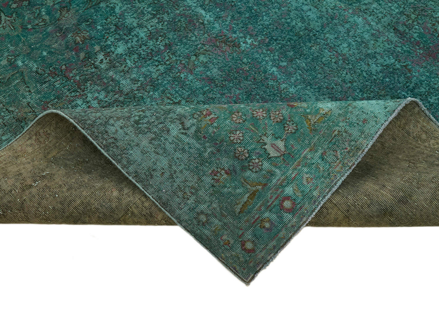 10x13 Turquoise Overdyed Large Area Rug - 44000