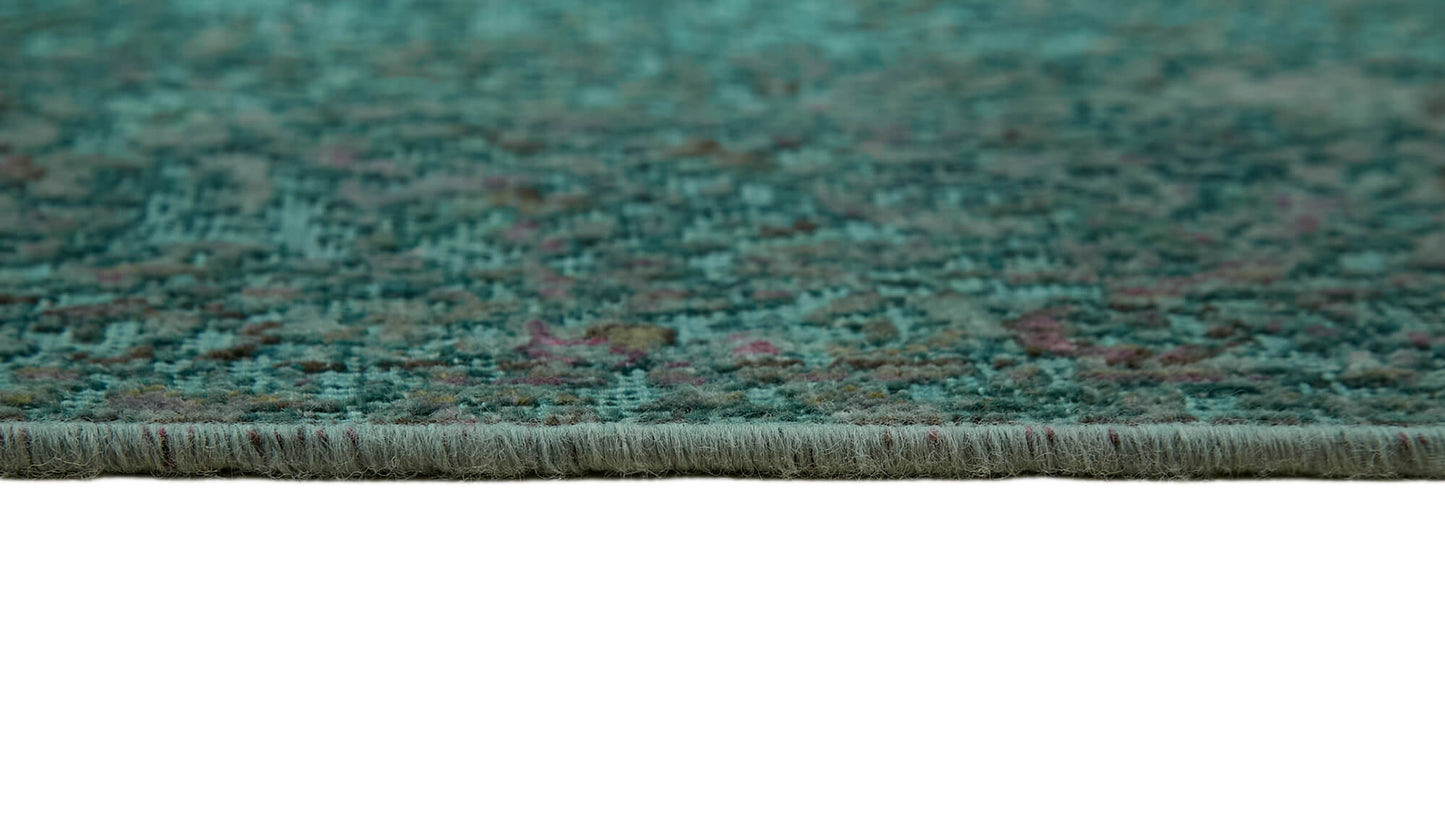 10x13 Turquoise Overdyed Large Area Rug - 44000