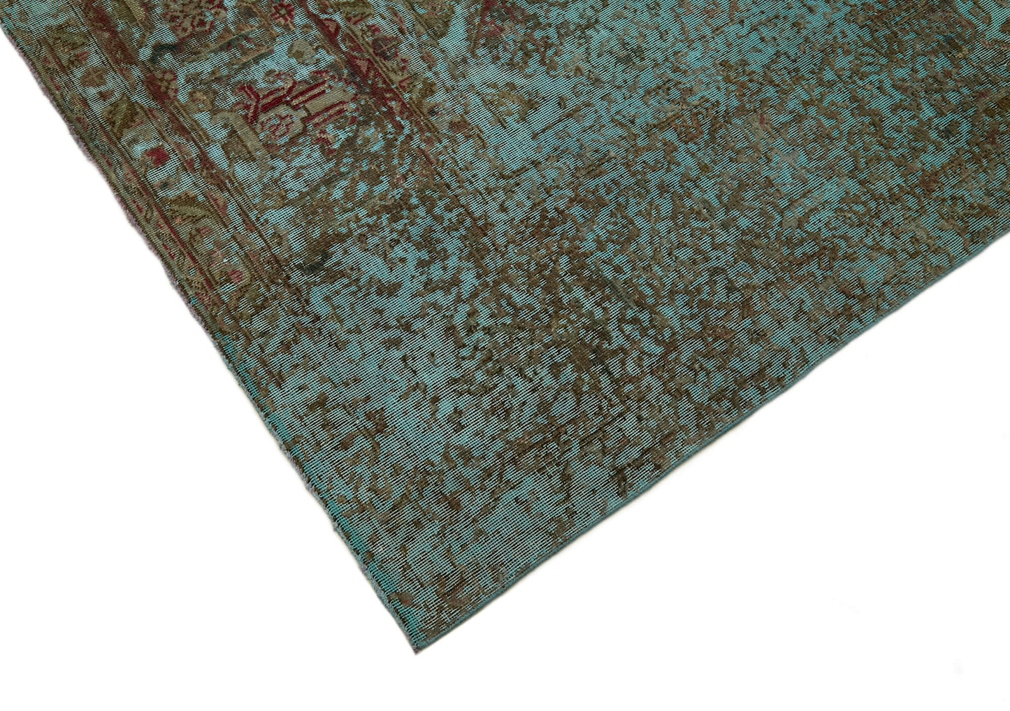 9x12 Turquoise Overdyed Large Area Rug - 44002