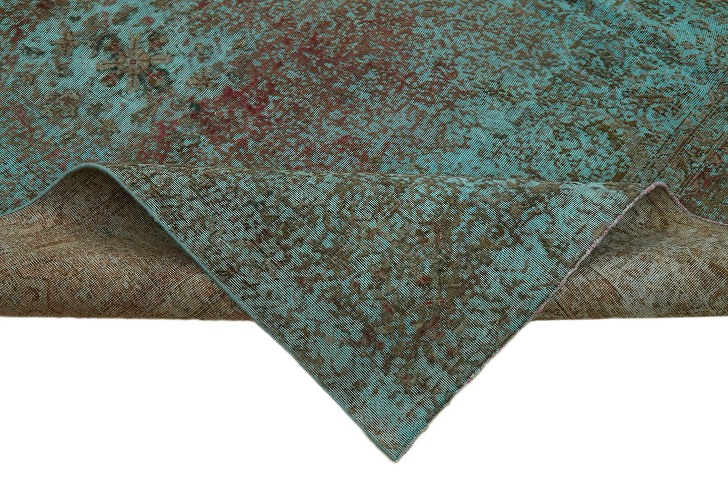 9x12 Turquoise Overdyed Large Area Rug - 44002