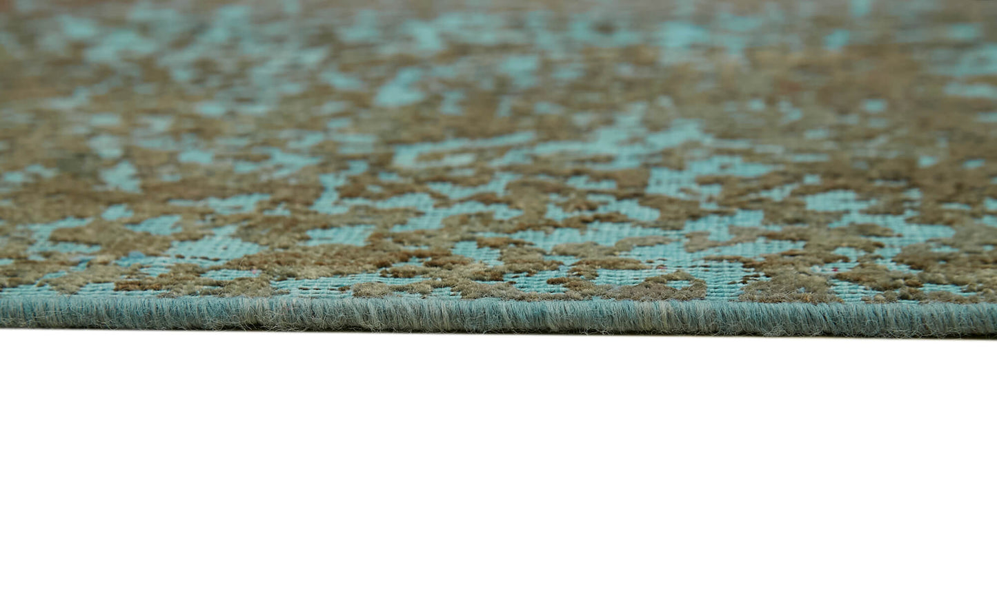 9x12 Turquoise Overdyed Large Area Rug - 44002