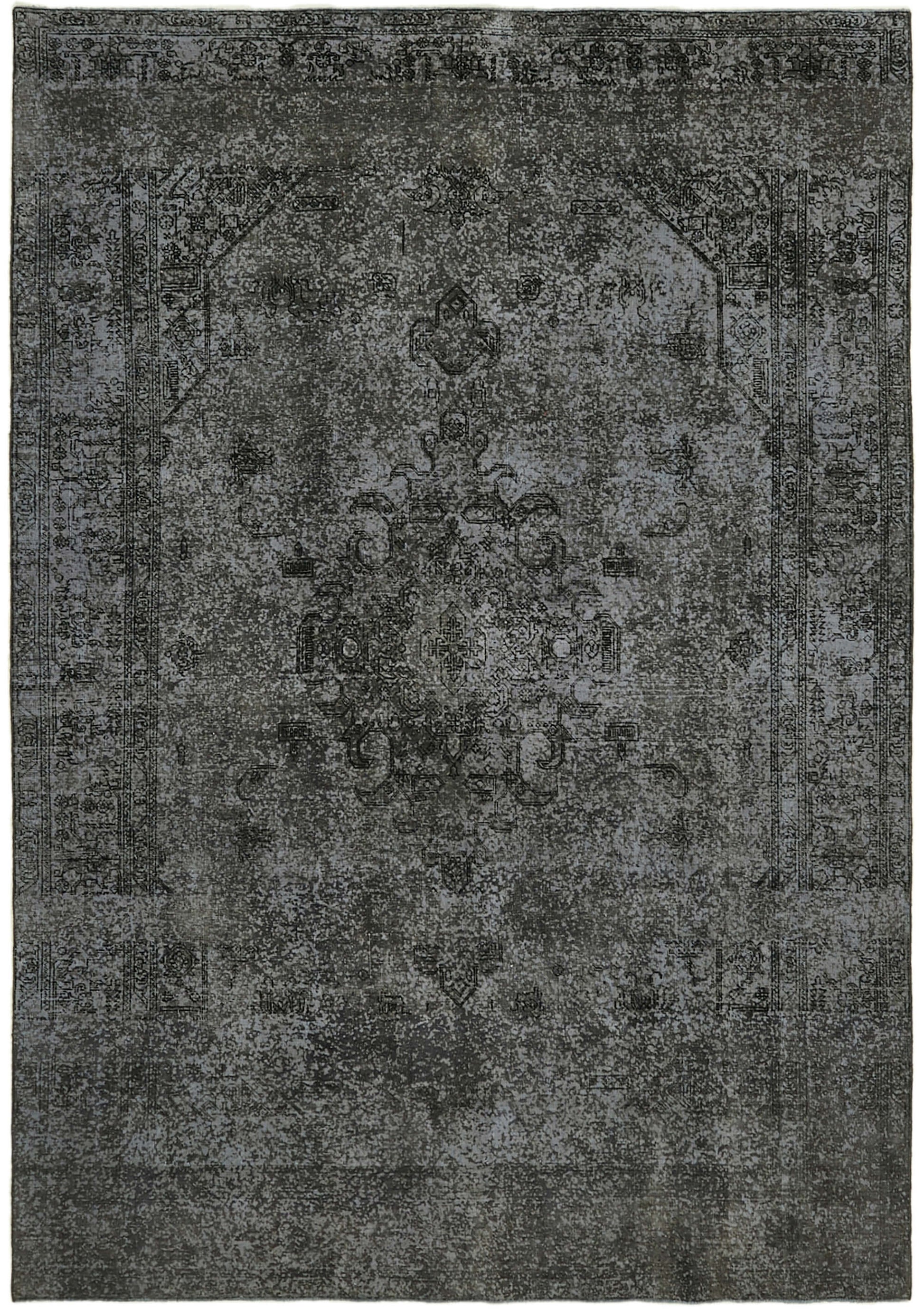 8x11 Grey Overdyed Large Area Rug - 44008